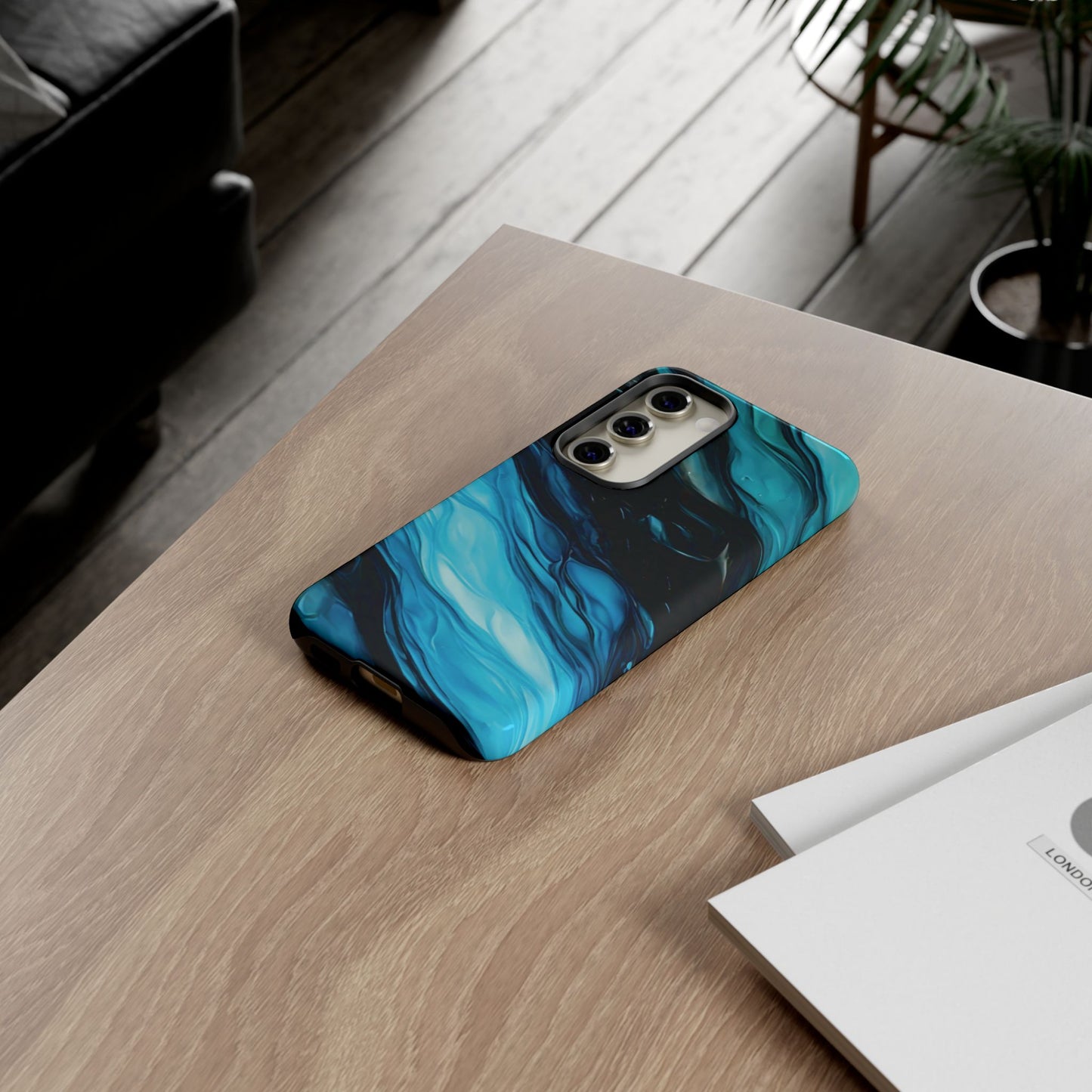 Samsung Galaxy Blue Splash Phone Case