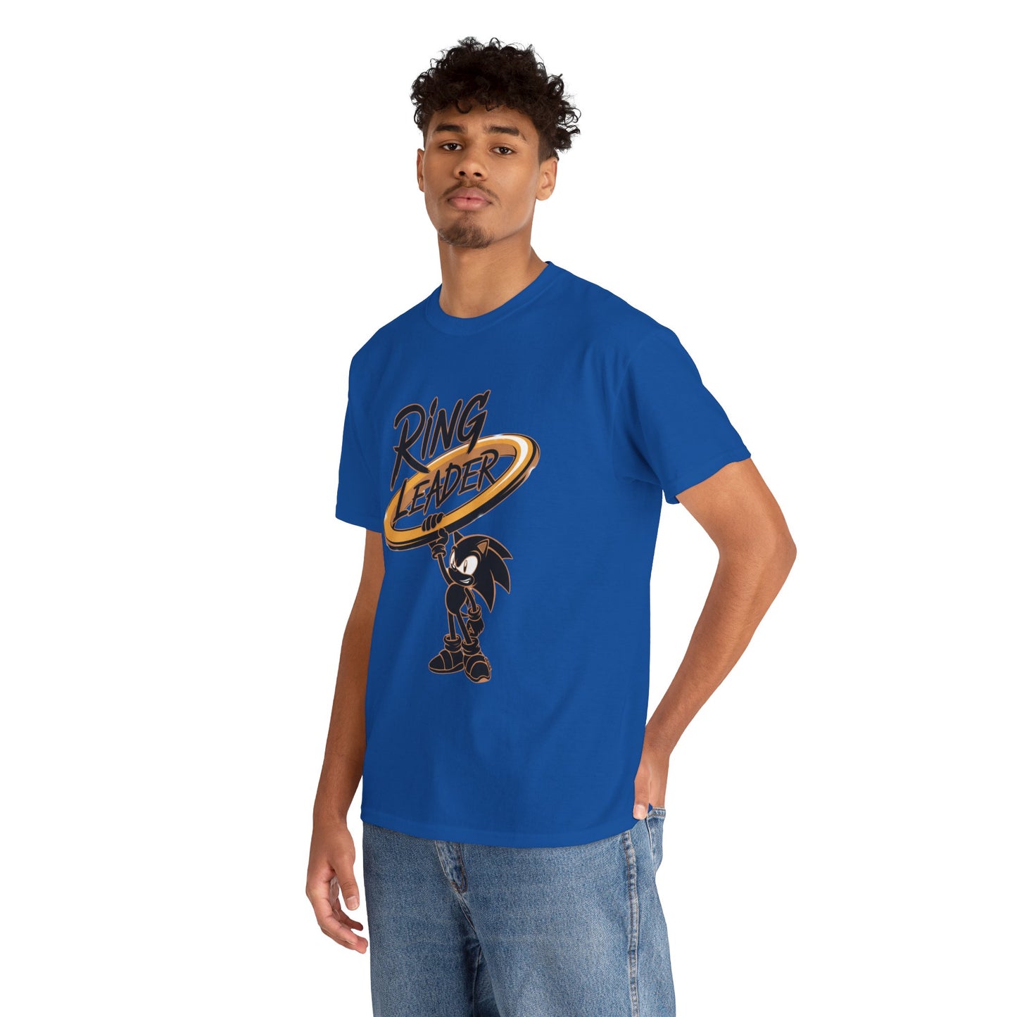 Ring Leader Video Game Shirt – Fast Speed Hero Holding Gold Ring – Retro Gamer Graphic Tee for Arcade, Anime, and Gaming Fans