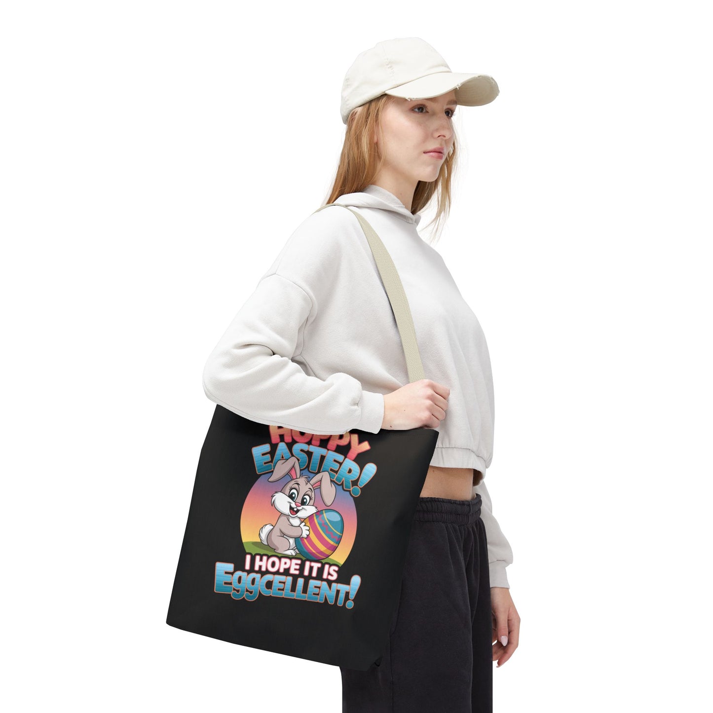 Happy Easter Tote Bag Eggcellent Bunny Design Easter Bag Easter Gift Easter Tote Accessory