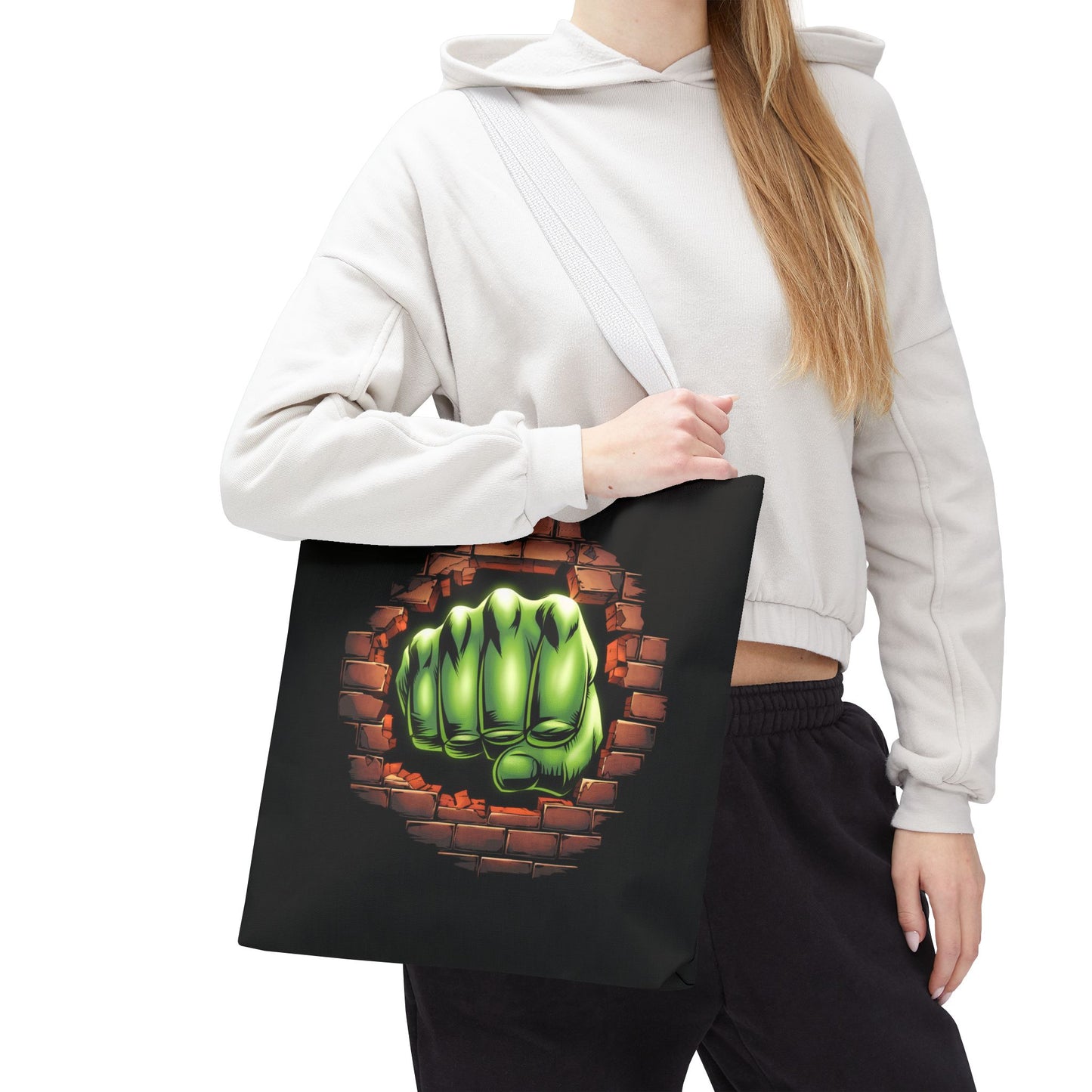 Green Fist Tote Bag, Comic Book Bag, Geeky Gift, Tote for Geeks, Reusable Bag