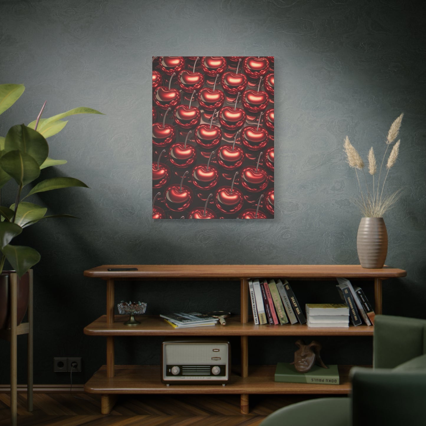 Canvas Wall Art - Colorful Shiny Cherries
