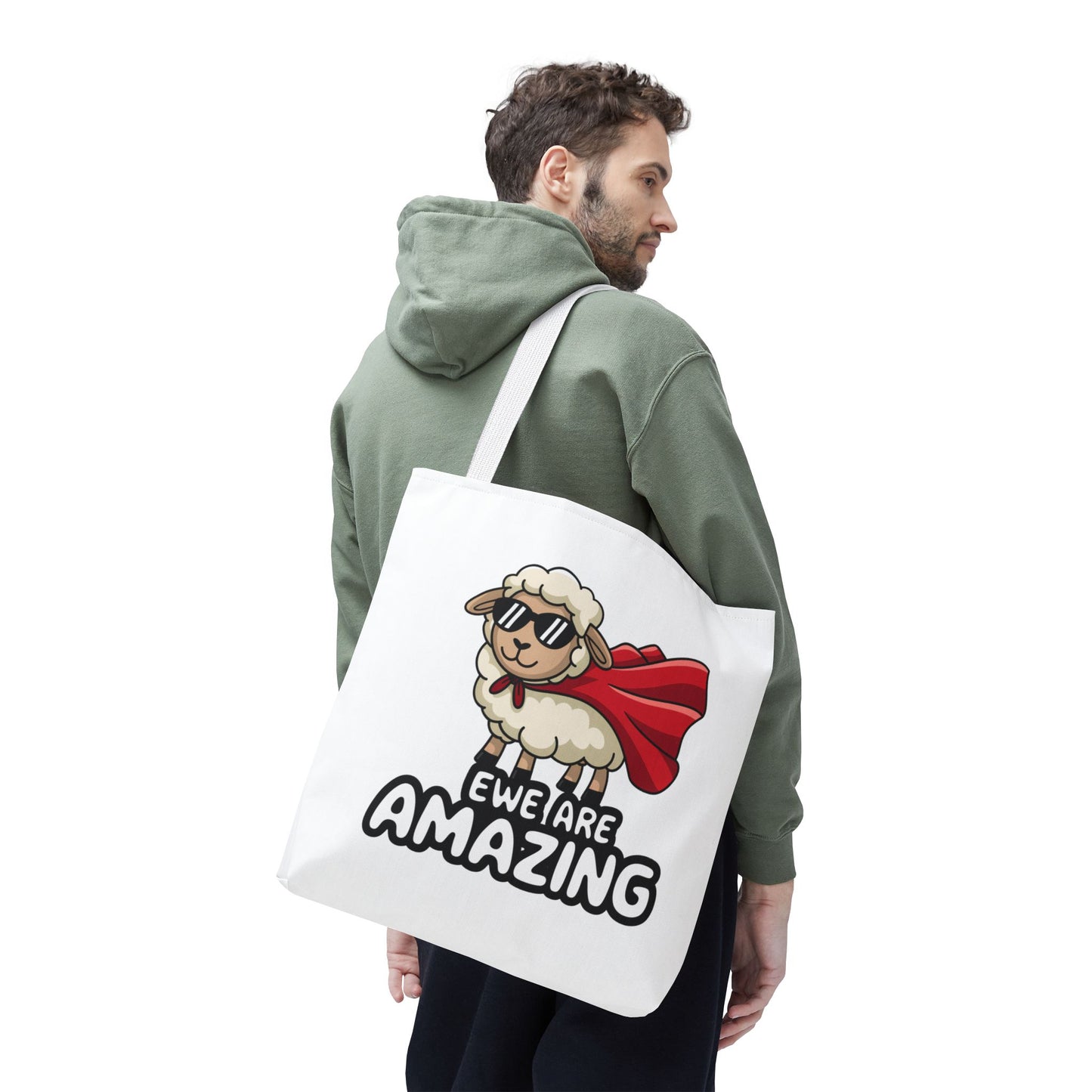 Sheep Tote Bag - Ewe Are Amazing Inspirational Bag Everyday Tote Funny Bag