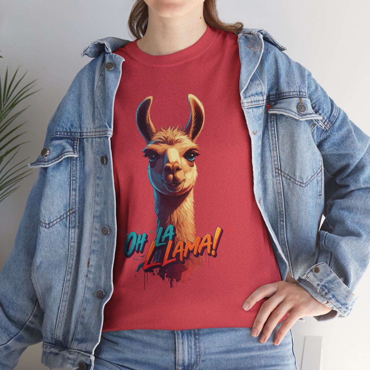 Oh la Llama Graphic Tee | Fun Llama T-Shirt, Cute Animal Lover Shirt, Llama Lover Gift, Quirky Party Tee, Trending Llama Fashion