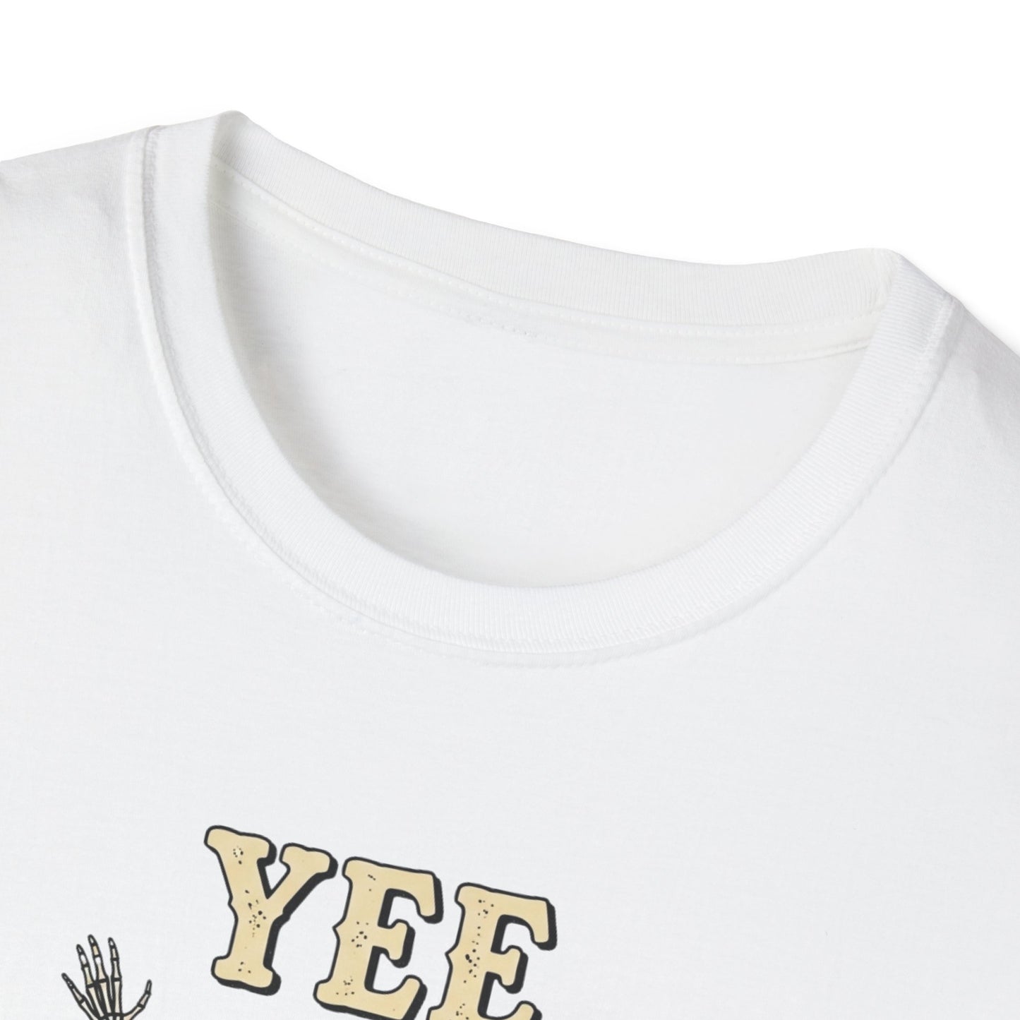 Yee Haunt Skeleton Cowboy Ghost Halloween Shirt - Spooky Western Dancing Skeleton Tee, Pumpkin Haunted Ghost Cowboy Top Fall Graphic Tee