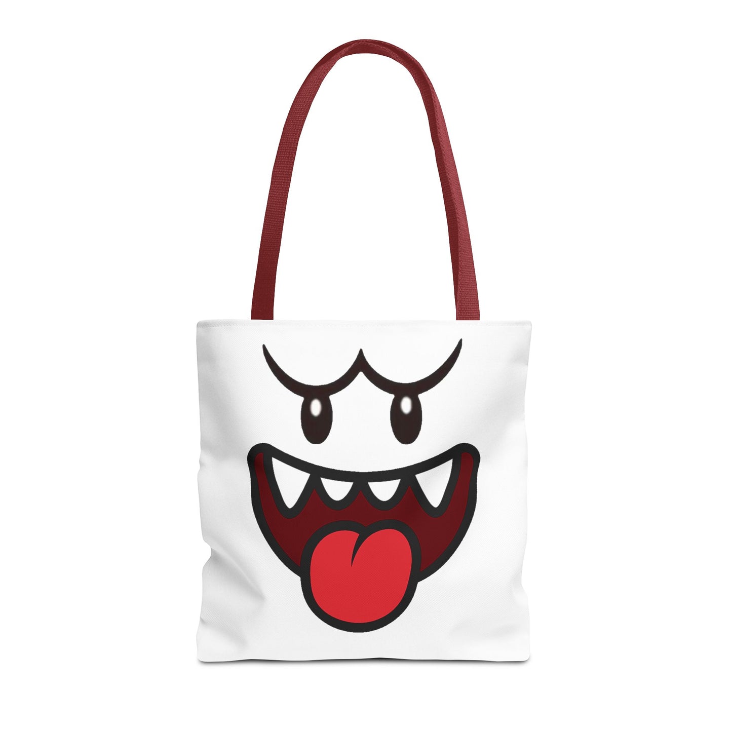 Funny Ghost Face Tote Bag, Spooky Halloween Shopping Bag, Creepy Cute Gamer Tote, Novelty Reusable Canvas Bag, Horror Themed Trick or Treat Bag