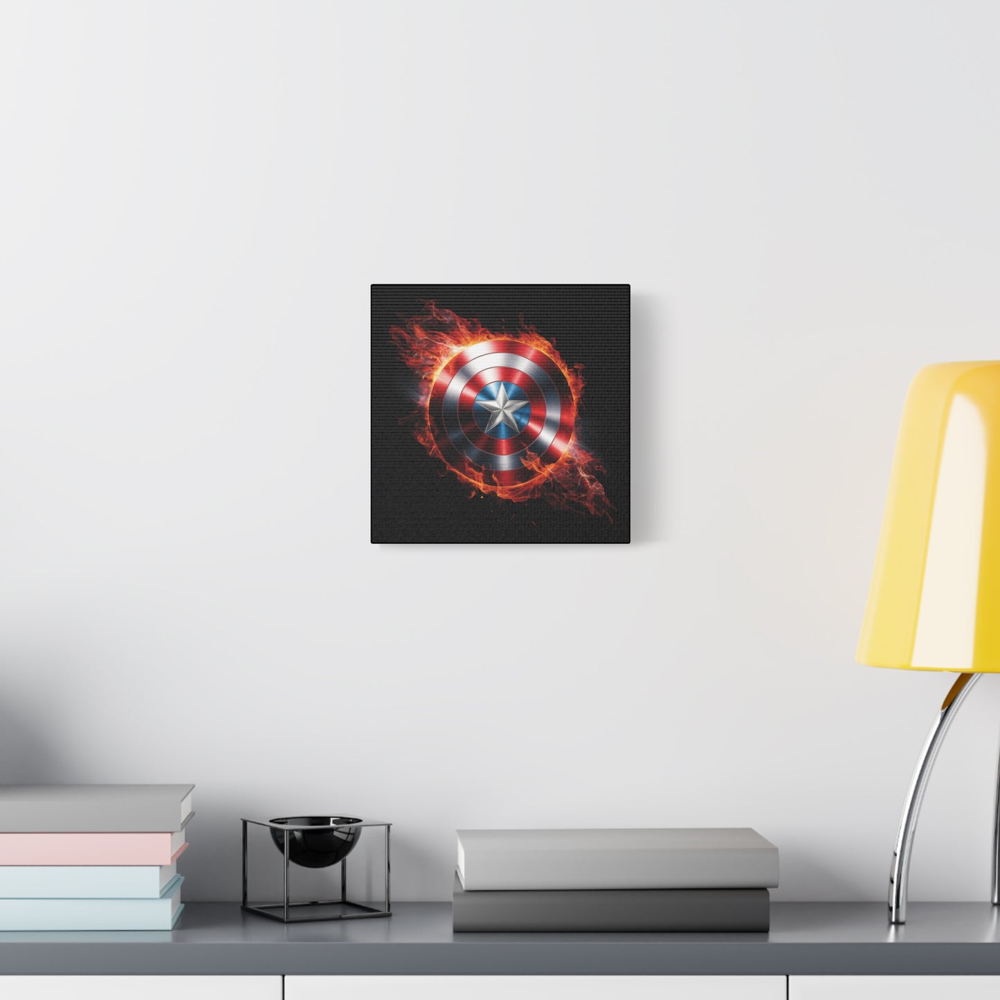 Captain America Shield Canvas Art - Stretched Matte Wall Decor
