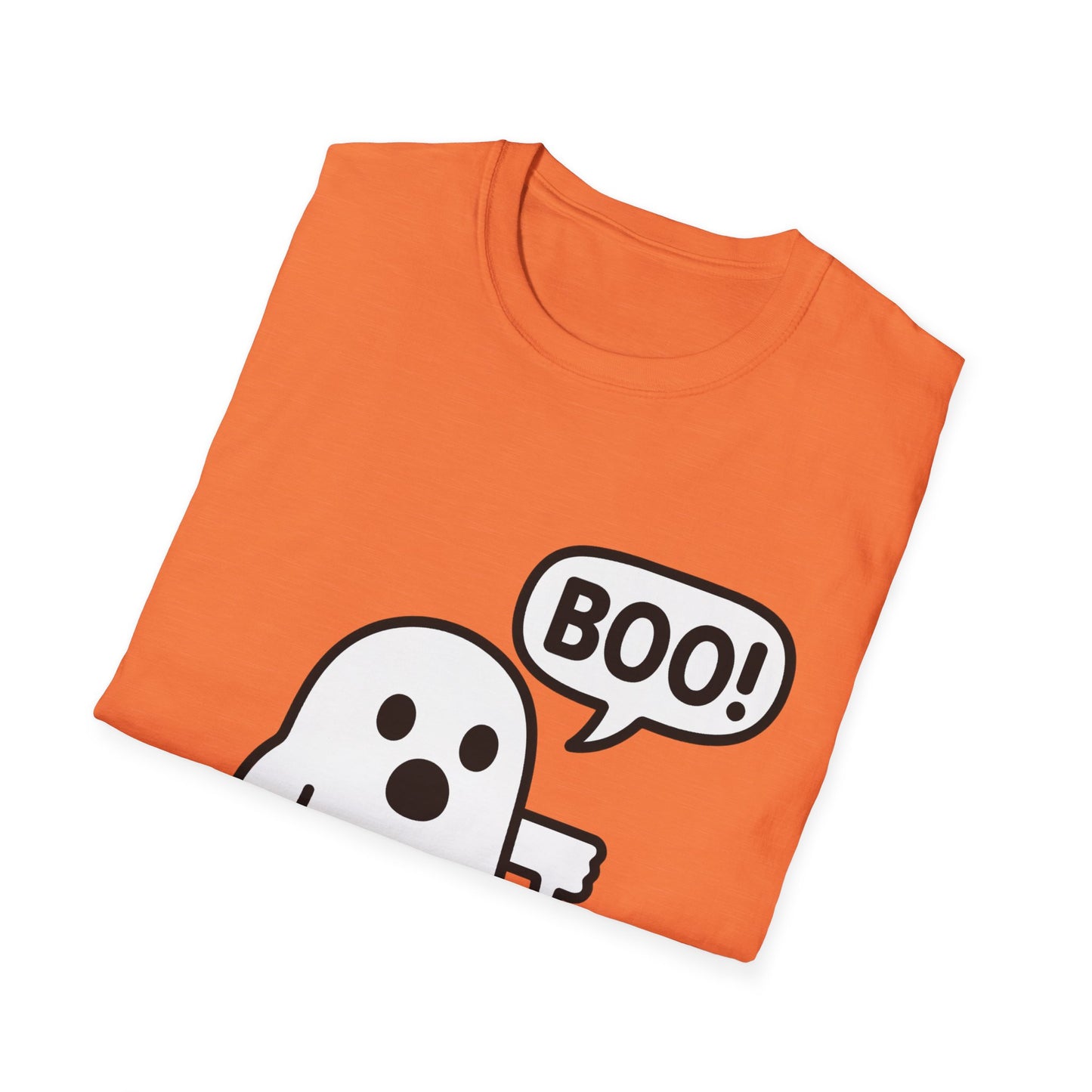 Cute Ghost Thumbs-Down 'Boo' Tee | Funny Halloween Play on Words Shirt | Spooky Season Ghost Tee | Fall Coquette Aesthetic Tee