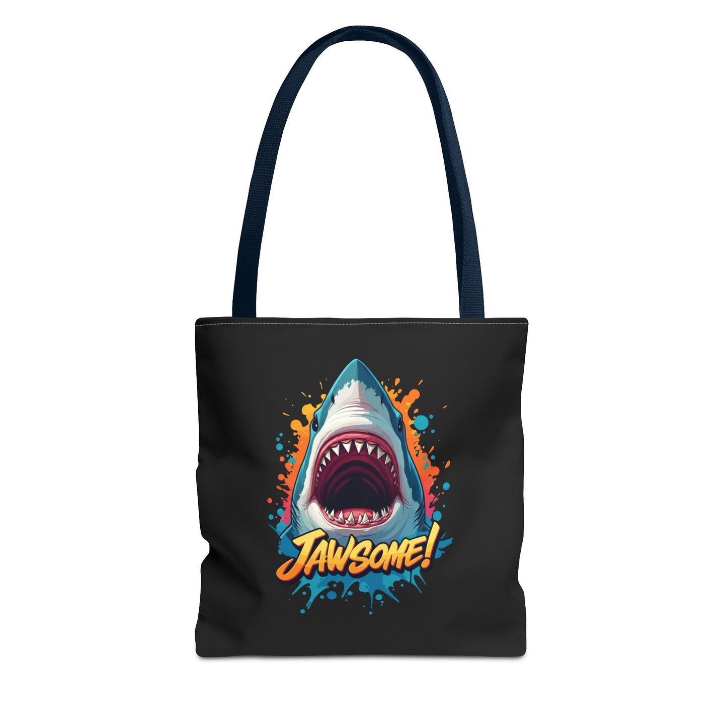 Shark Tote Bag – JAWSOME Funny Ocean Lover Bag – Durable Reusable Grocery, Beach, or Everyday Tote – Gift for Shark Fans & Sea Lovers