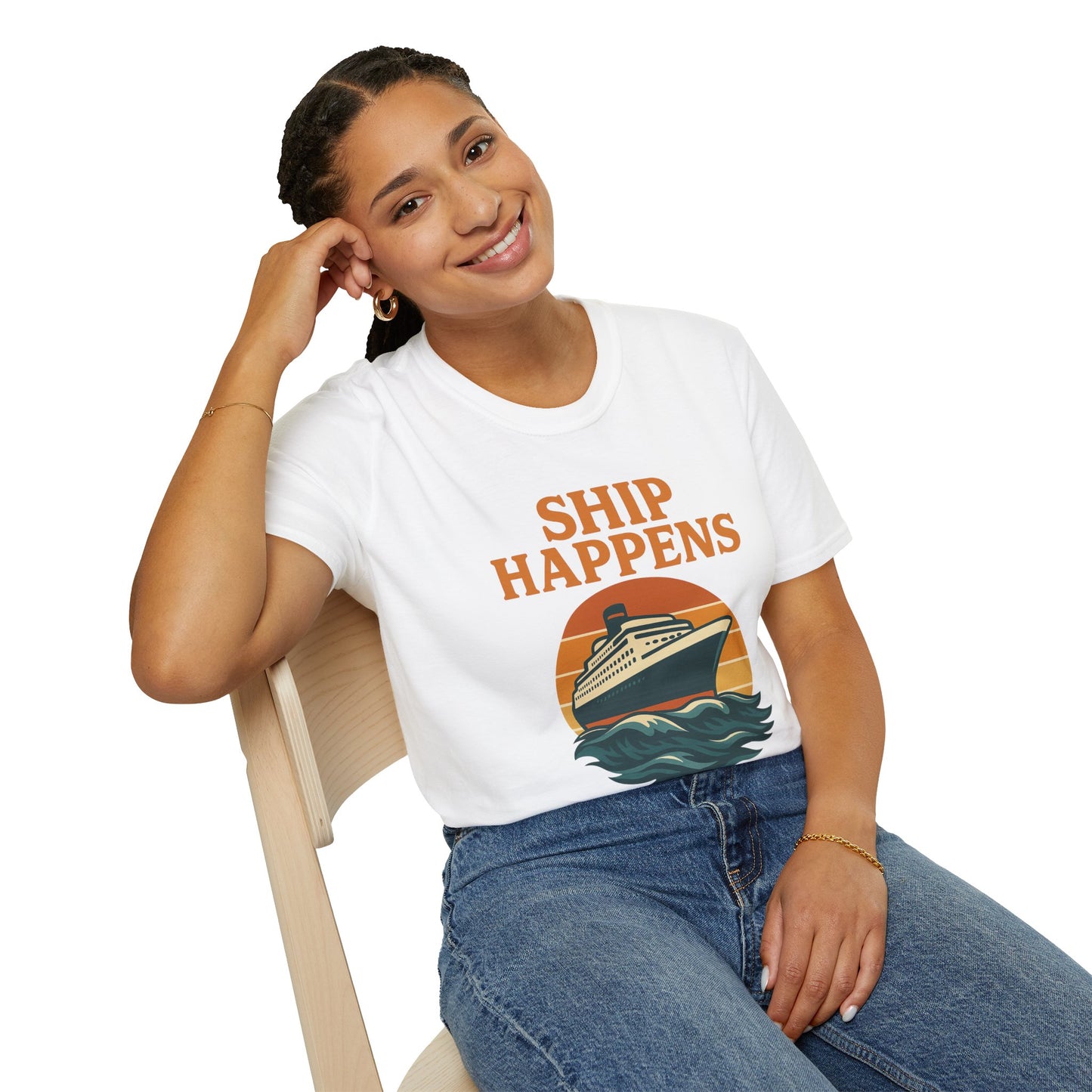 Ship Happens Tee • Funny Nautical Pun Shirt • Comfort Colors Unisex Cruise Vacation Tee • Ocean Humor • Gift for Sailors & Beach Lovers