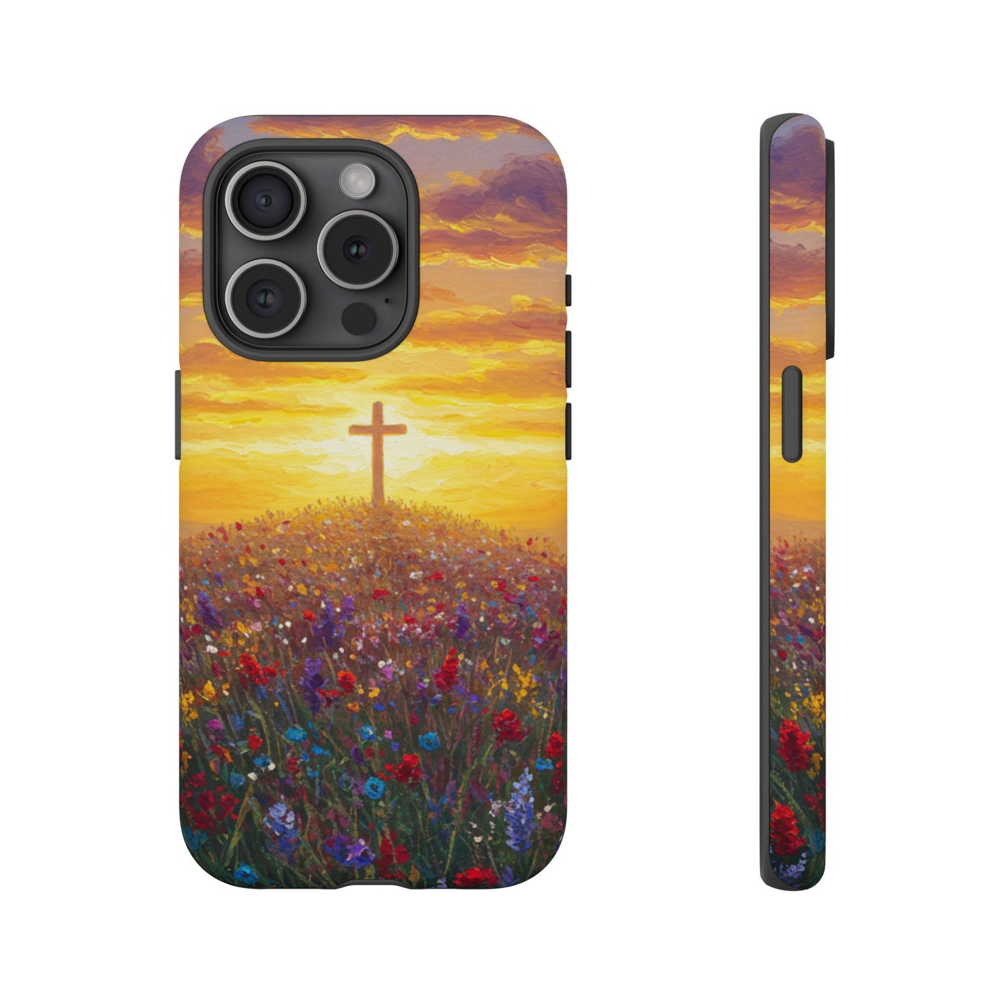 iPhone Case: Monet Style Cross Phone Case Christian Case Inspirational iPhone Case Spiritual Phone Case