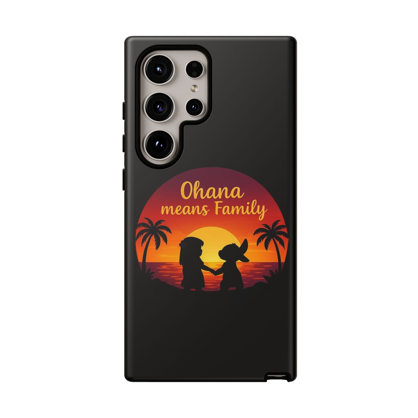 Ohana Means Family Samsung Case – Cute Hawaii Sunset Phone Cover – Lilo and Stitch-Inspired Gift – Protective Case for Galaxy S Series