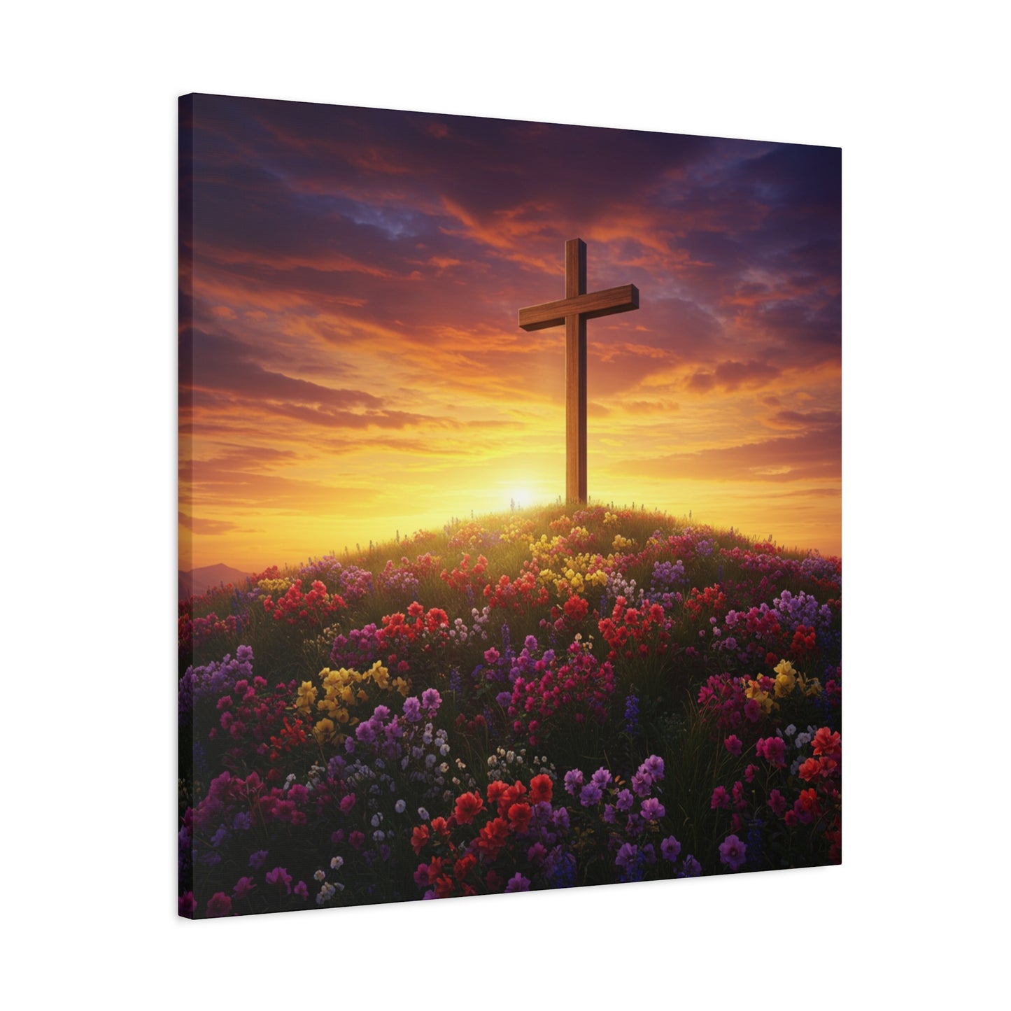 Canvas Cross Art Christian Canvas Cross Decor Religious Art Spiritual Painting Unique Decor Gift for Christian
