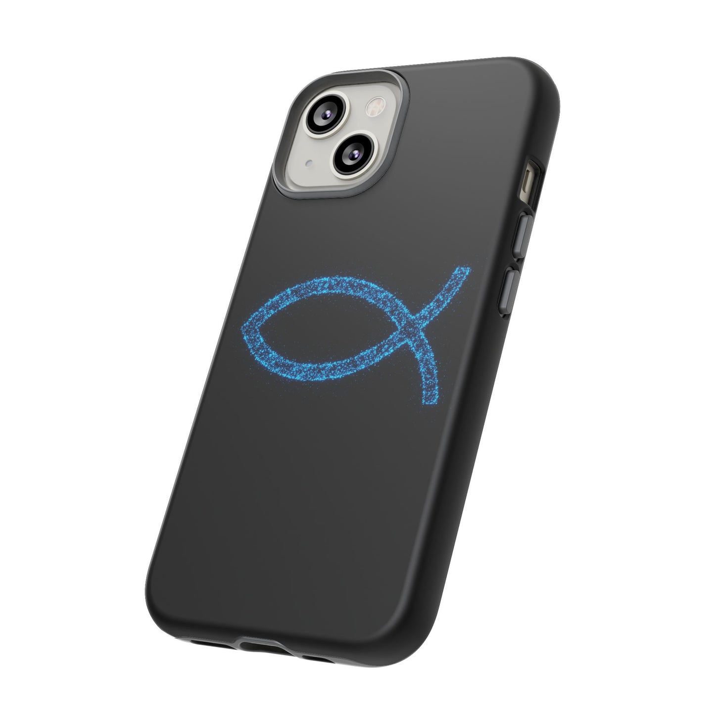 Stylish Tough iPhone Case with Sparkling Fish Design - Durable Phone Protection