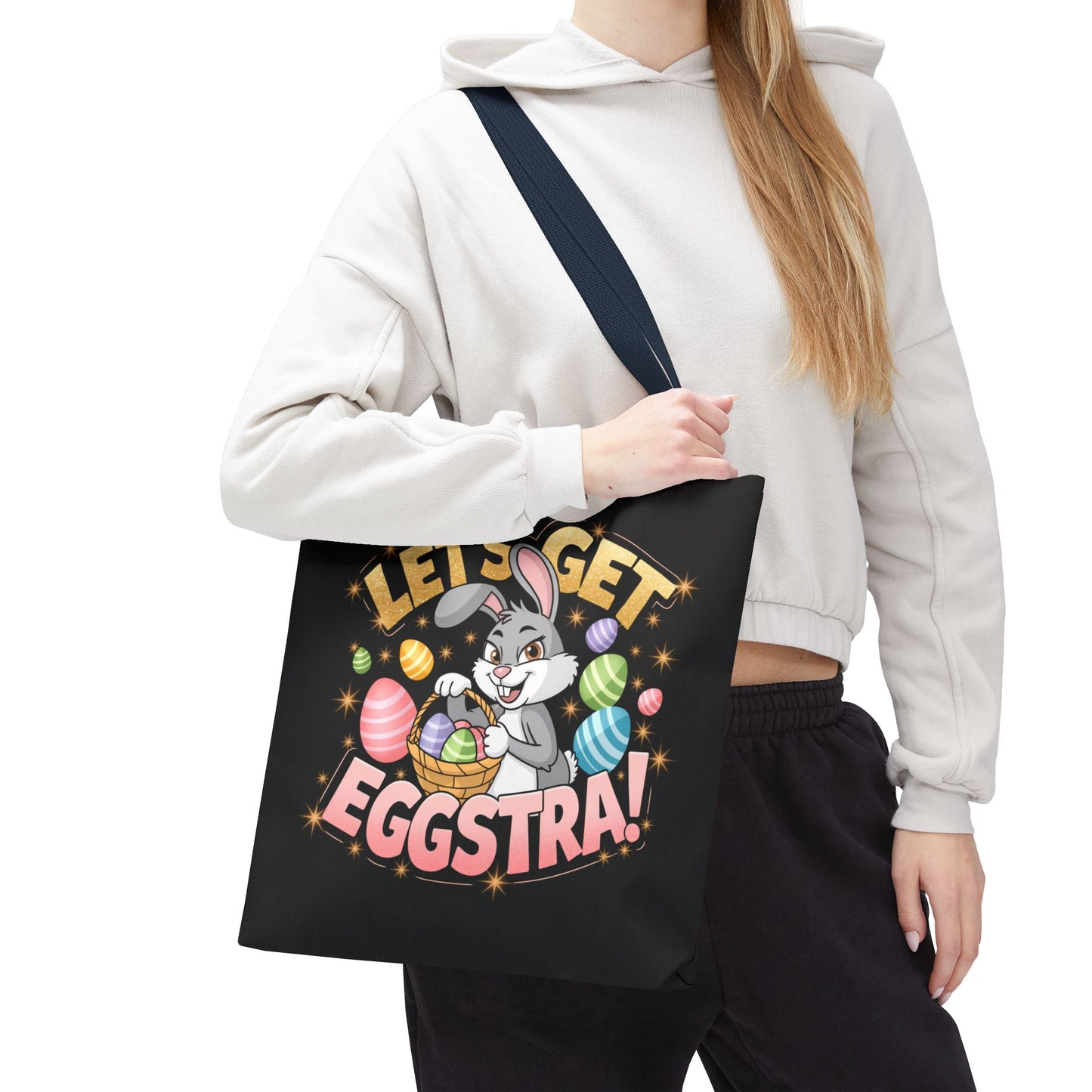 Easter Bunny Tote Bag - 'Leg's Get Eggstra'