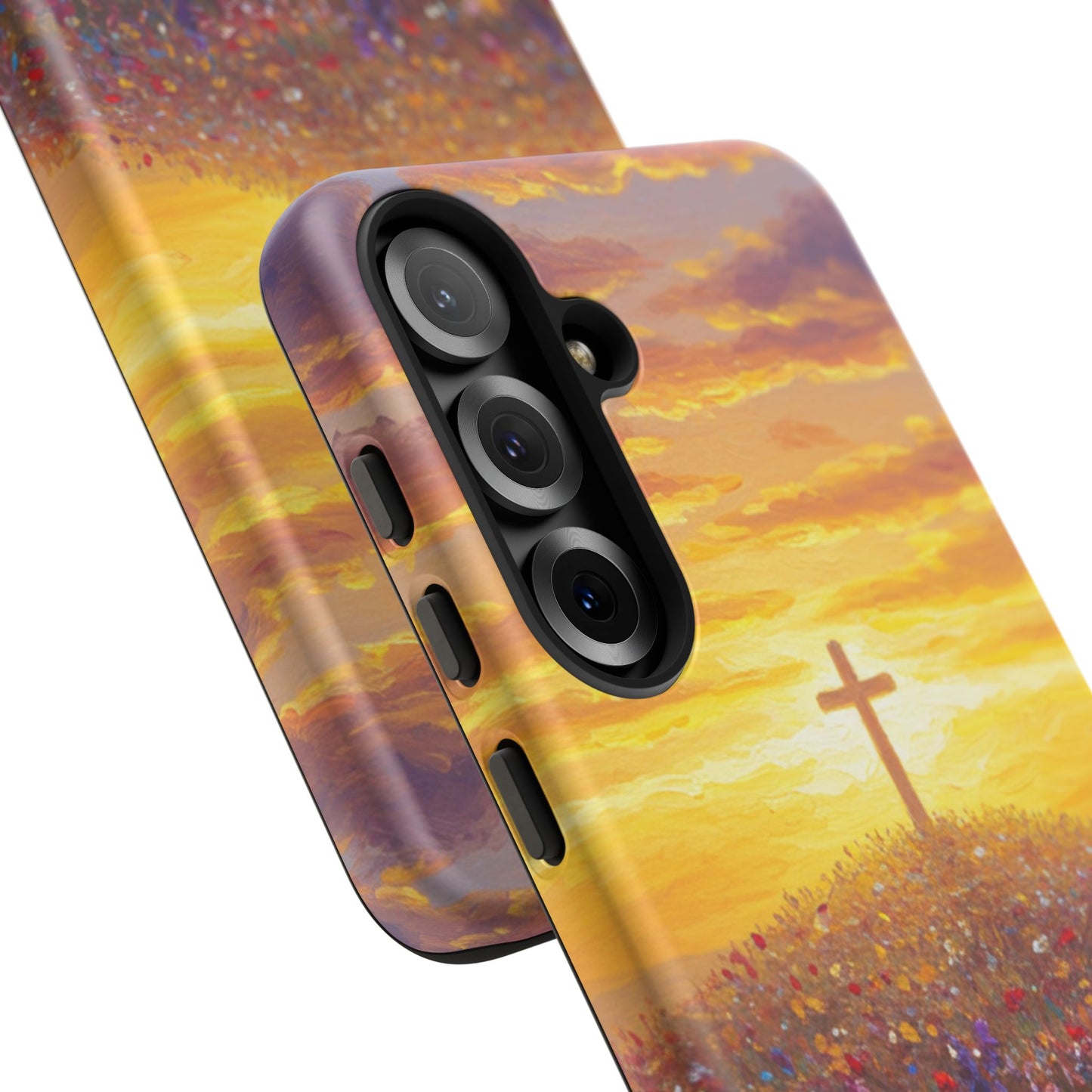 Samsung Phone Case - Monet Style Cross Christian Phone Case Spiritual Case Inspirational Samsung Case