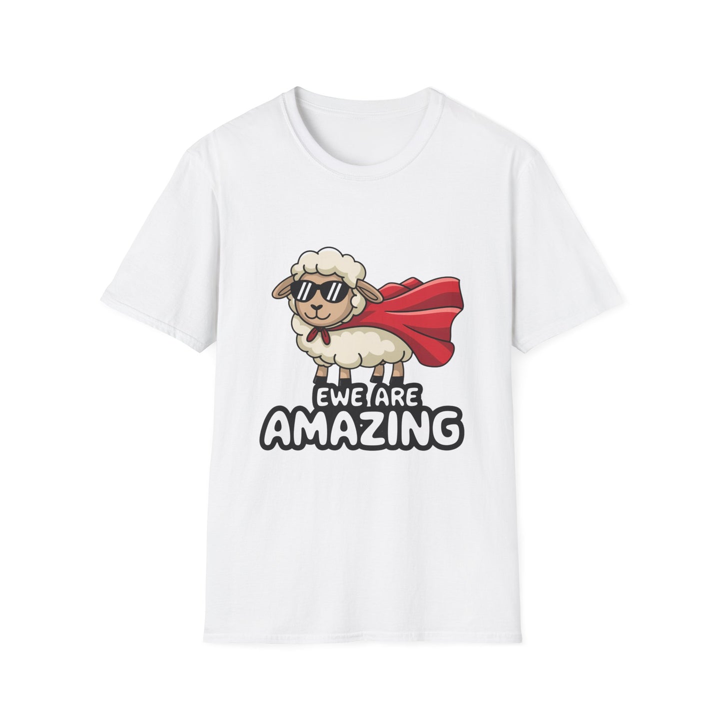 Ewe Are Amazing Funny Sheep Shirt – Cute Animal Pun T-Shirt – Superhero Lamb Graphic Tee for Farmers, Animal Lovers & Gift Giving