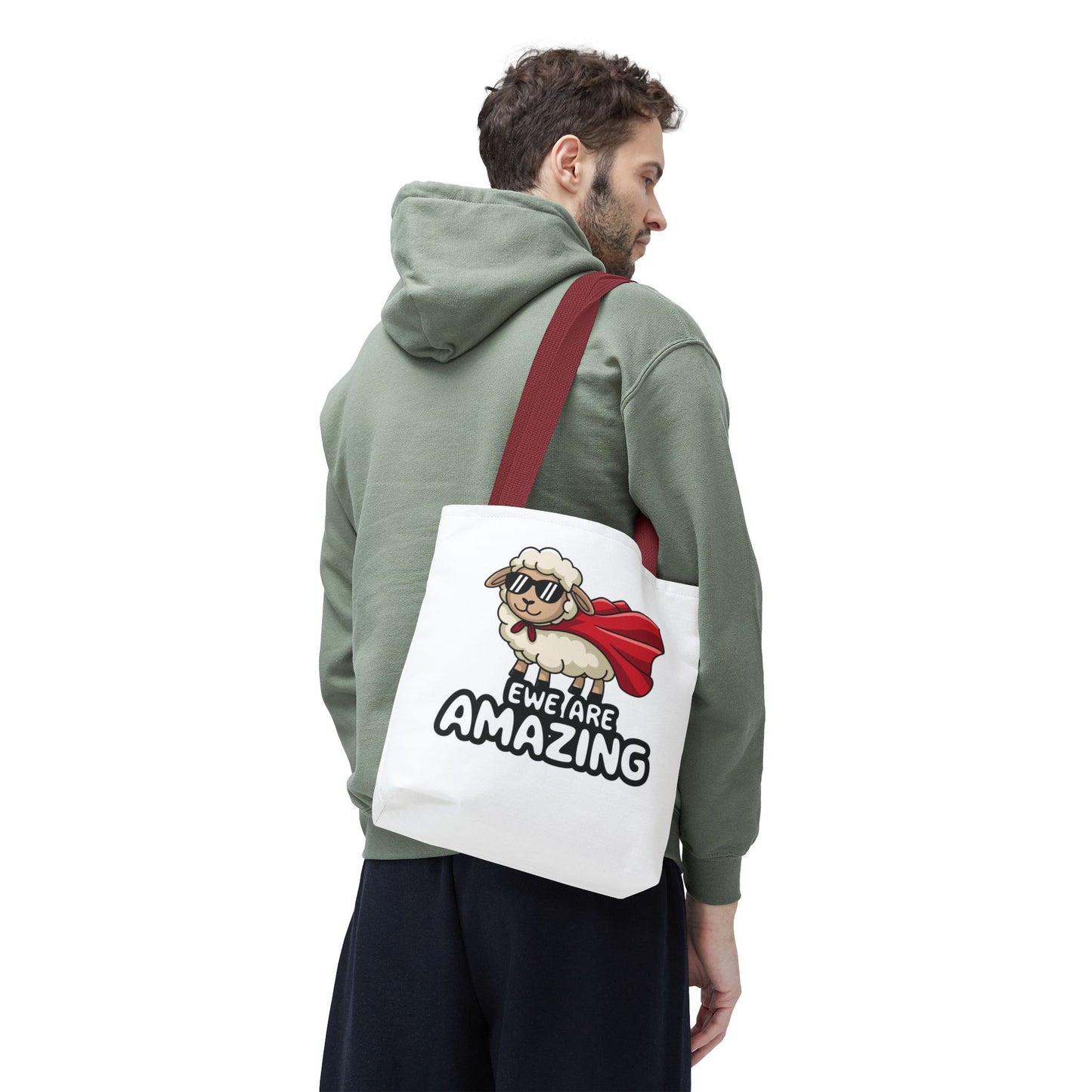 Sheep Tote Bag - Ewe Are Amazing Inspirational Bag Everyday Tote Funny Bag