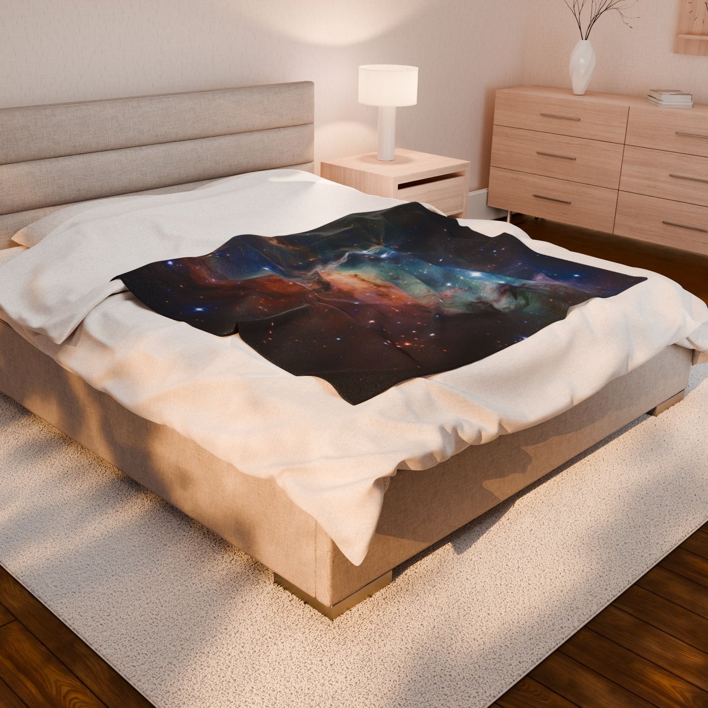 Plush Blanket Starry Night Cosmic Throw Blanket Modern Home Decor Space Blanket