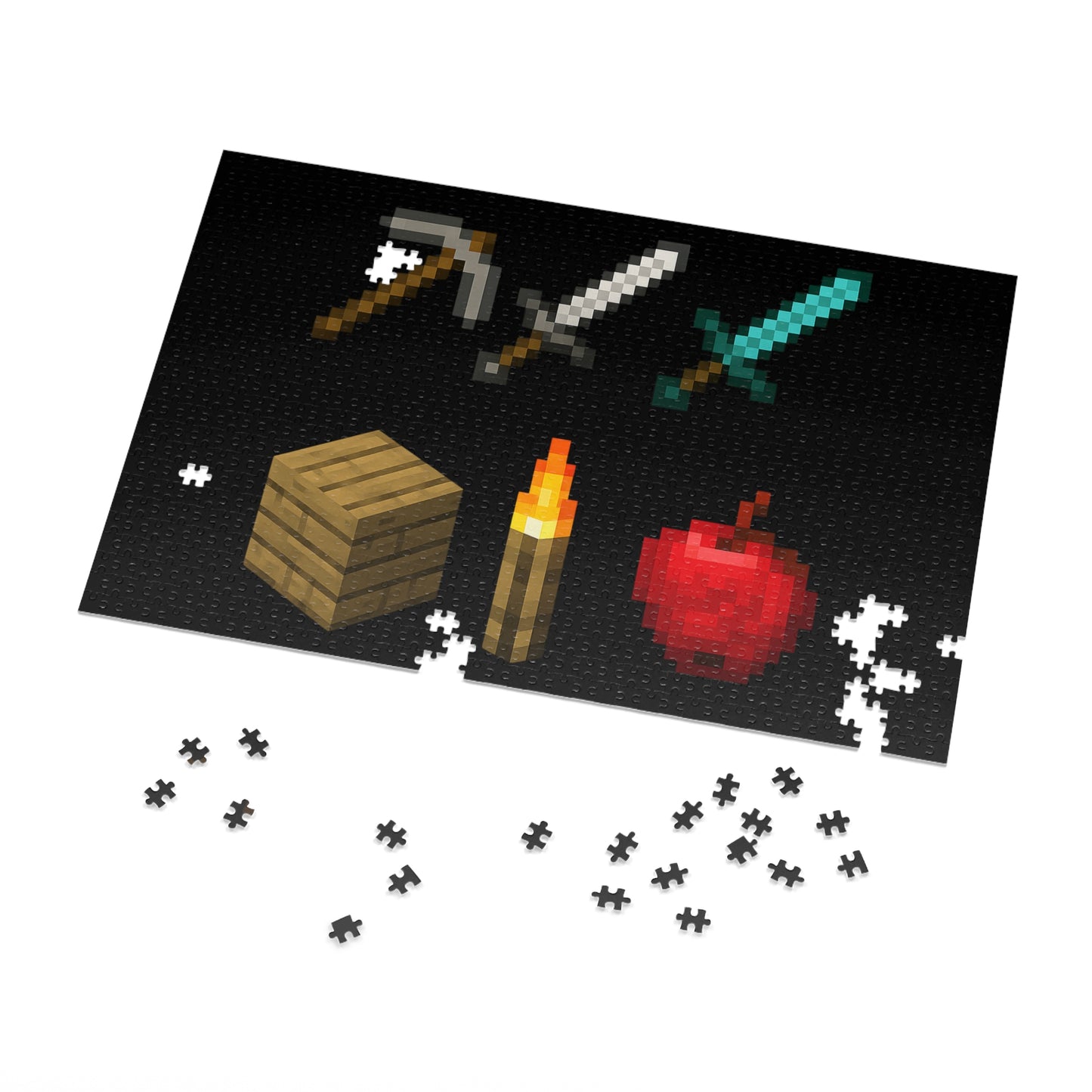 Jigsaw Puzzle - Minecraft Inspired Items Video Game Puzzle Geeky Puzzle