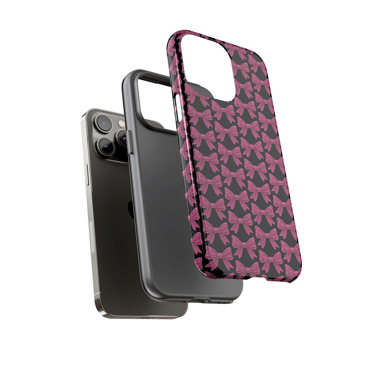 Pink Bow iPhone Case Coquette Aesthetic Phone Cover Glossy Y2K Girly Case Soft Girl Tech Accessory Cute iPhone Gift for Her