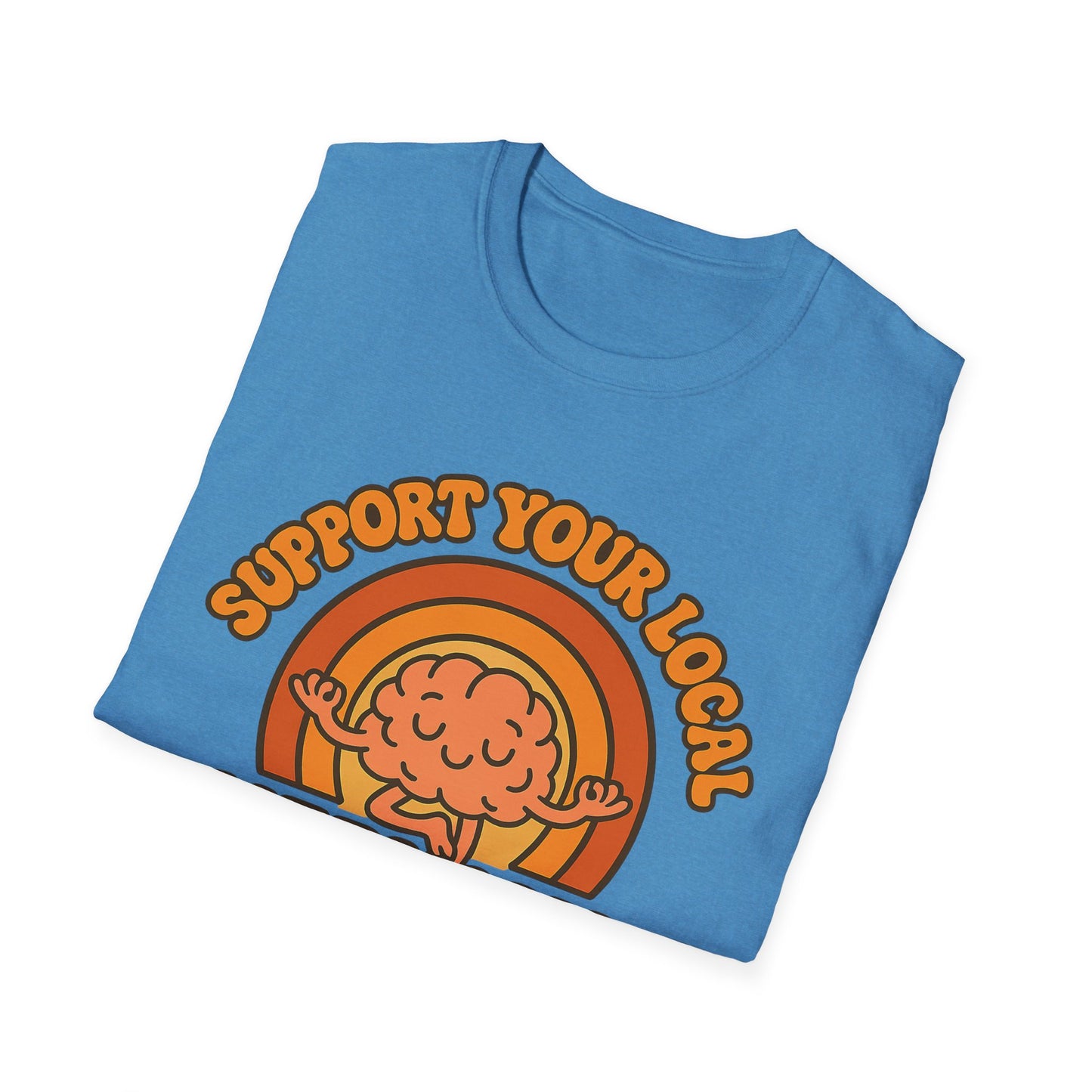 Support Your Local Nervous System T-Shirt | Funny Brain Tee, Neurodiversity Gift, Mental Health Humor Shirt, Science Geek Retro Tee