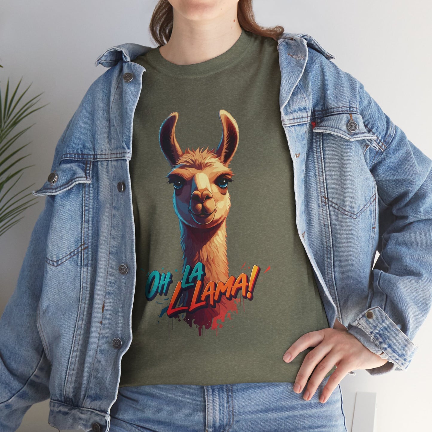 Oh la Llama Graphic Tee | Fun Llama T-Shirt, Cute Animal Lover Shirt, Llama Lover Gift, Quirky Party Tee, Trending Llama Fashion