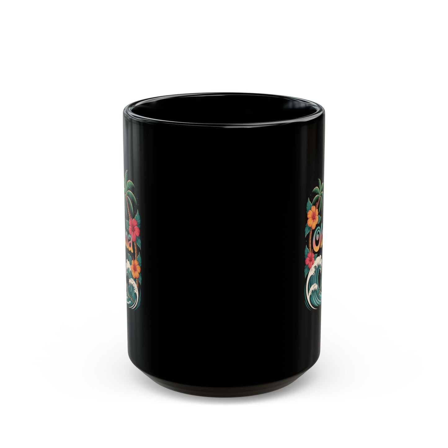 Ohana Hawaiian Mug - Tropical Beach Coffee Cup with Sea Turtles & Palm Trees - Family Gift Idea - Coastal Vibes Island Aesthetic
