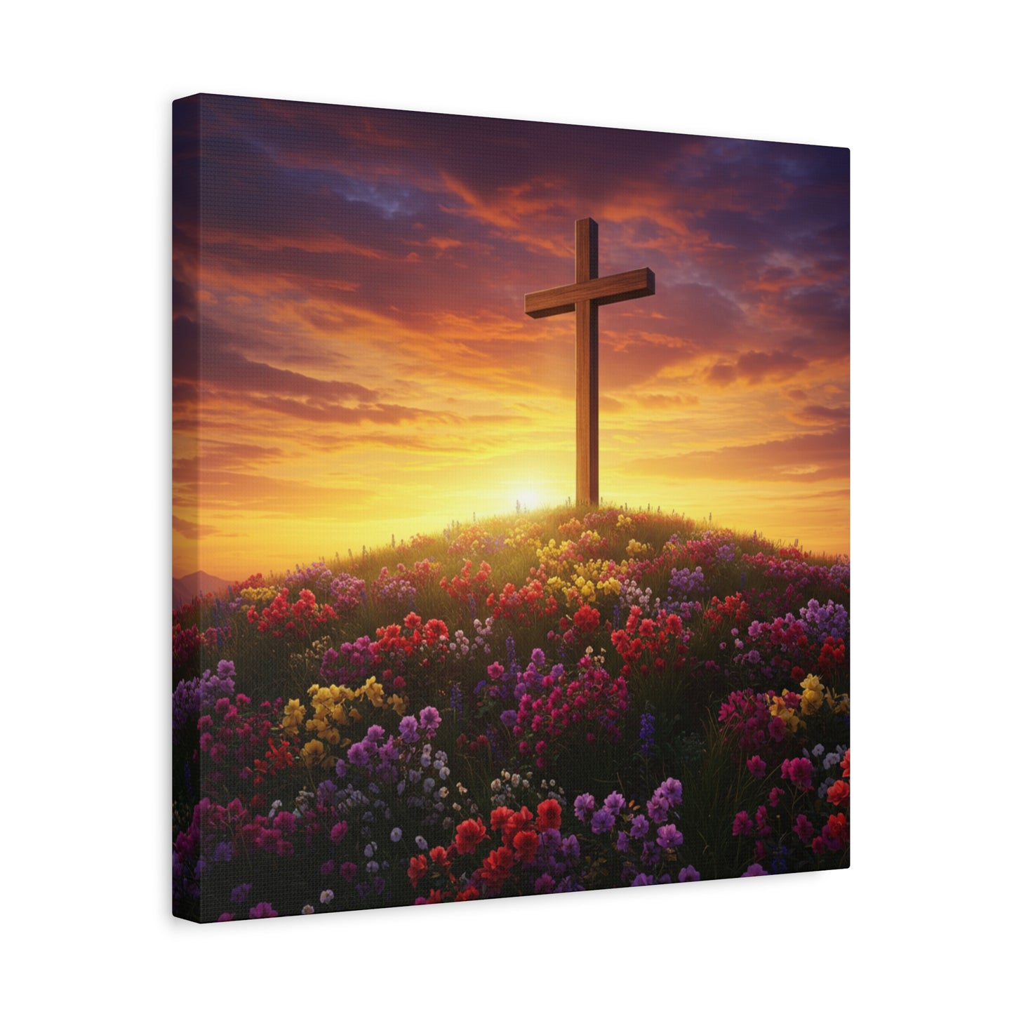 Canvas Cross Art Christian Canvas Cross Decor Religious Art Spiritual Painting Unique Decor Gift for Christian
