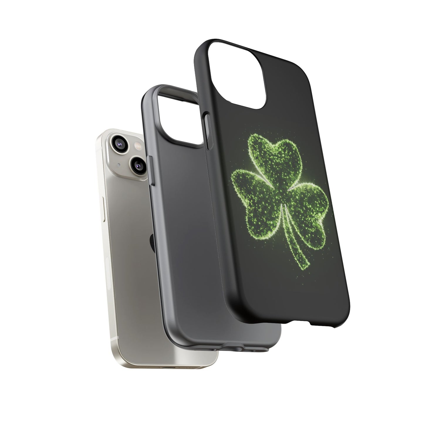 iPhone Tough Case - Shiny Shamrock Design