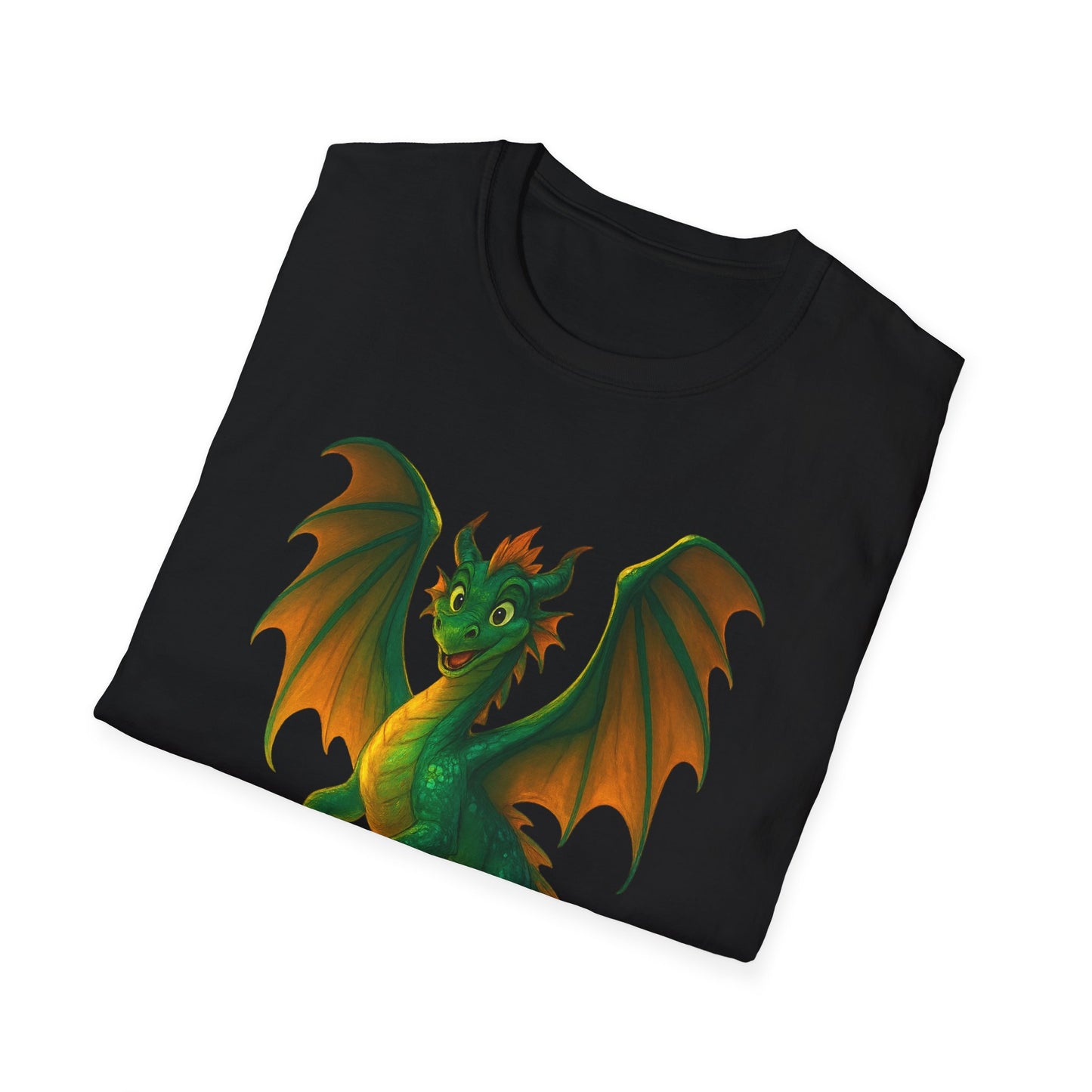 Green Dragon Fantasy T-Shirt | Unisex Mythical Creature Tee | DnD Gamer Gift | Cool Dragon Shirt | Magic RPG Nerdy Graphic Tee