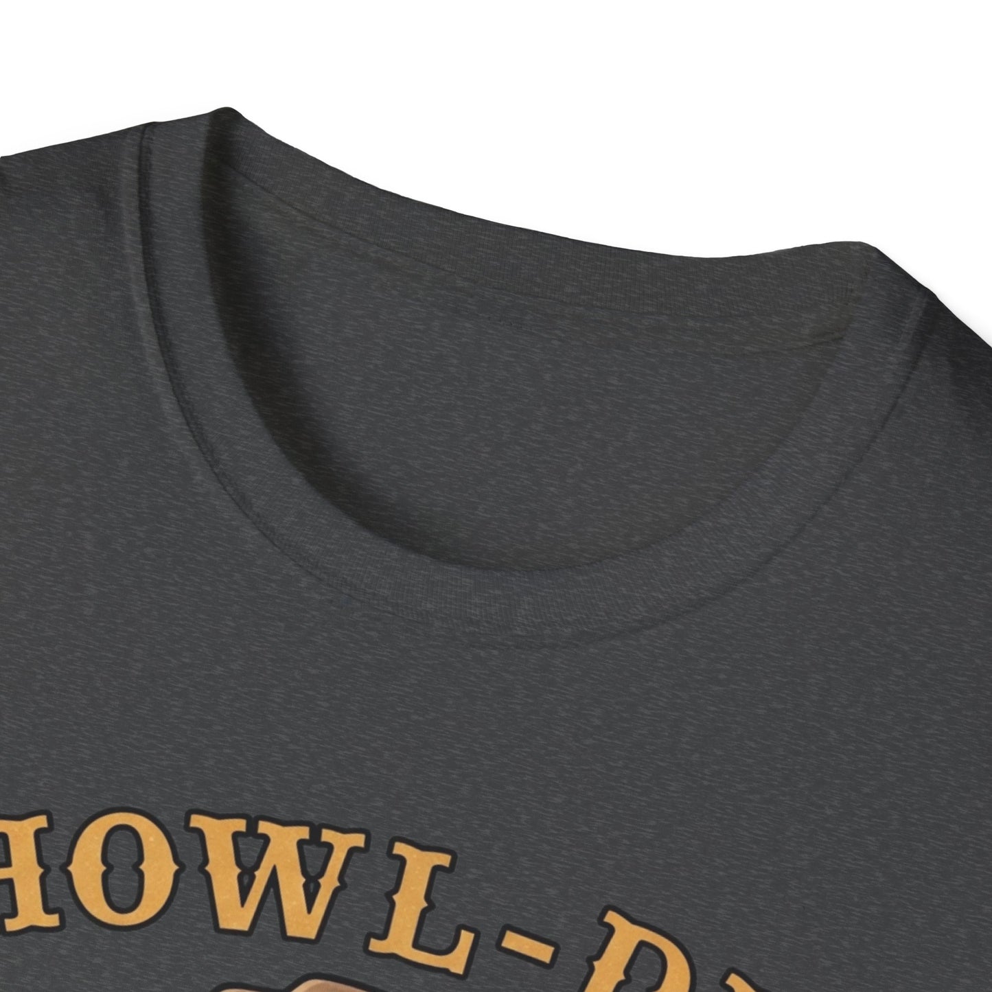 Howl-dy Partner Wolf Cowboy T-Shirt | Western Howling Wolf Graphic Tee, Funny Animal Shirt, Cowboy Gifts, Rustic Country Tee