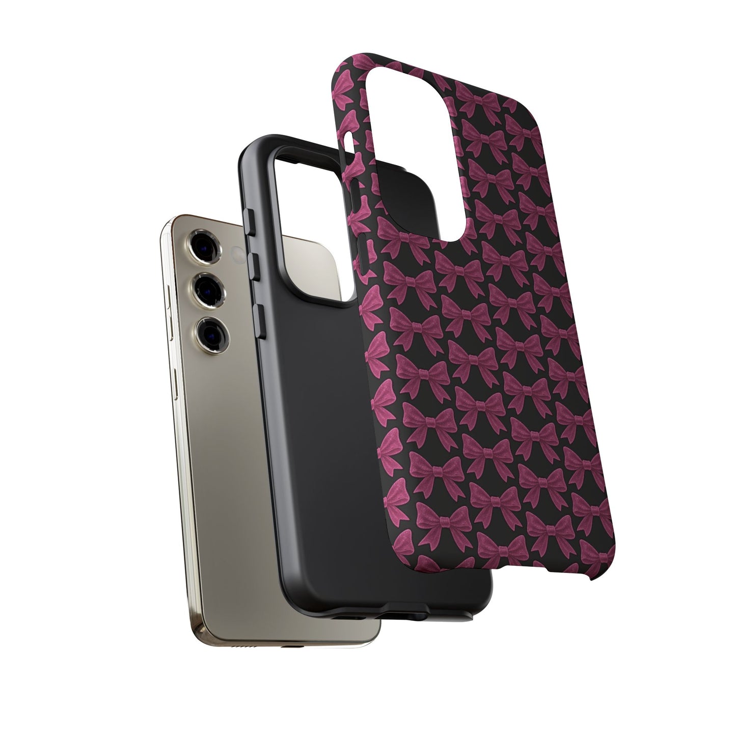 Pink Bow Samsung Case Coquette Aesthetic Phone Cover Cute Girly Phone Case Glossy Y2K Accessory Kawaii Samsung Case Gift