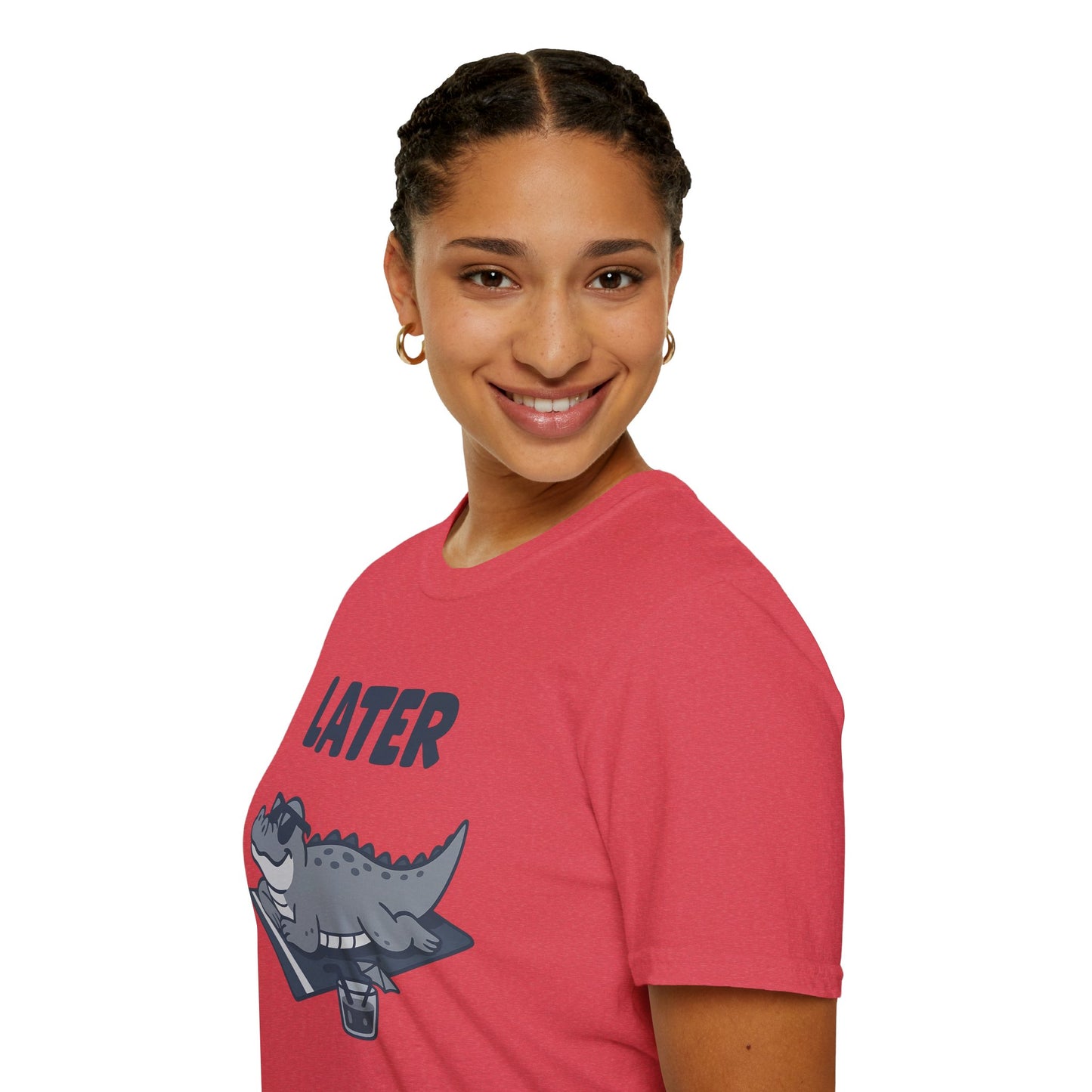 Later Gator Lounge Graphic Tee - Funny Alligator T-Shirt, Summer Vacation Humor, Cute Animal Tee, Relax Gift for Him and Her