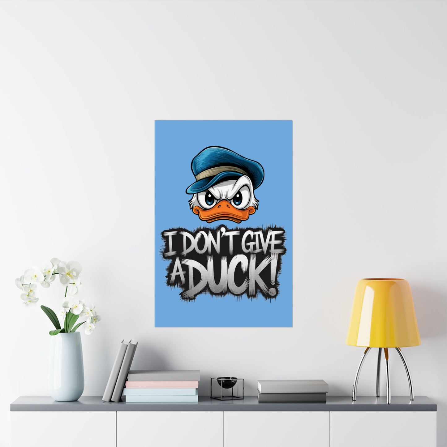 I Don't Give a Duck Angry Duck Poster