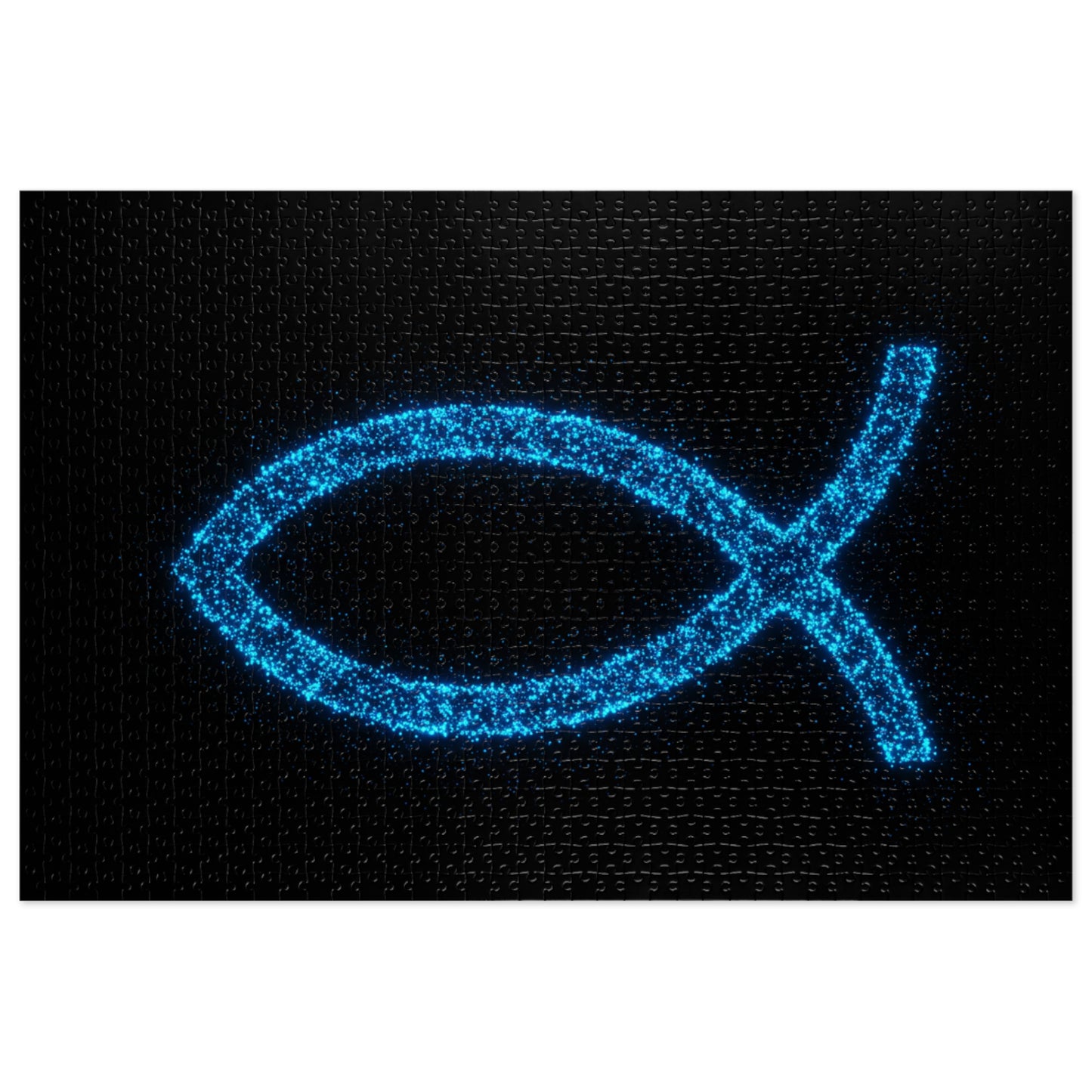 Glowing Fish Symbol Jigsaw Puzzle with Tin – Perfect Gift for Puzzle Lovers and Religious Celebrations