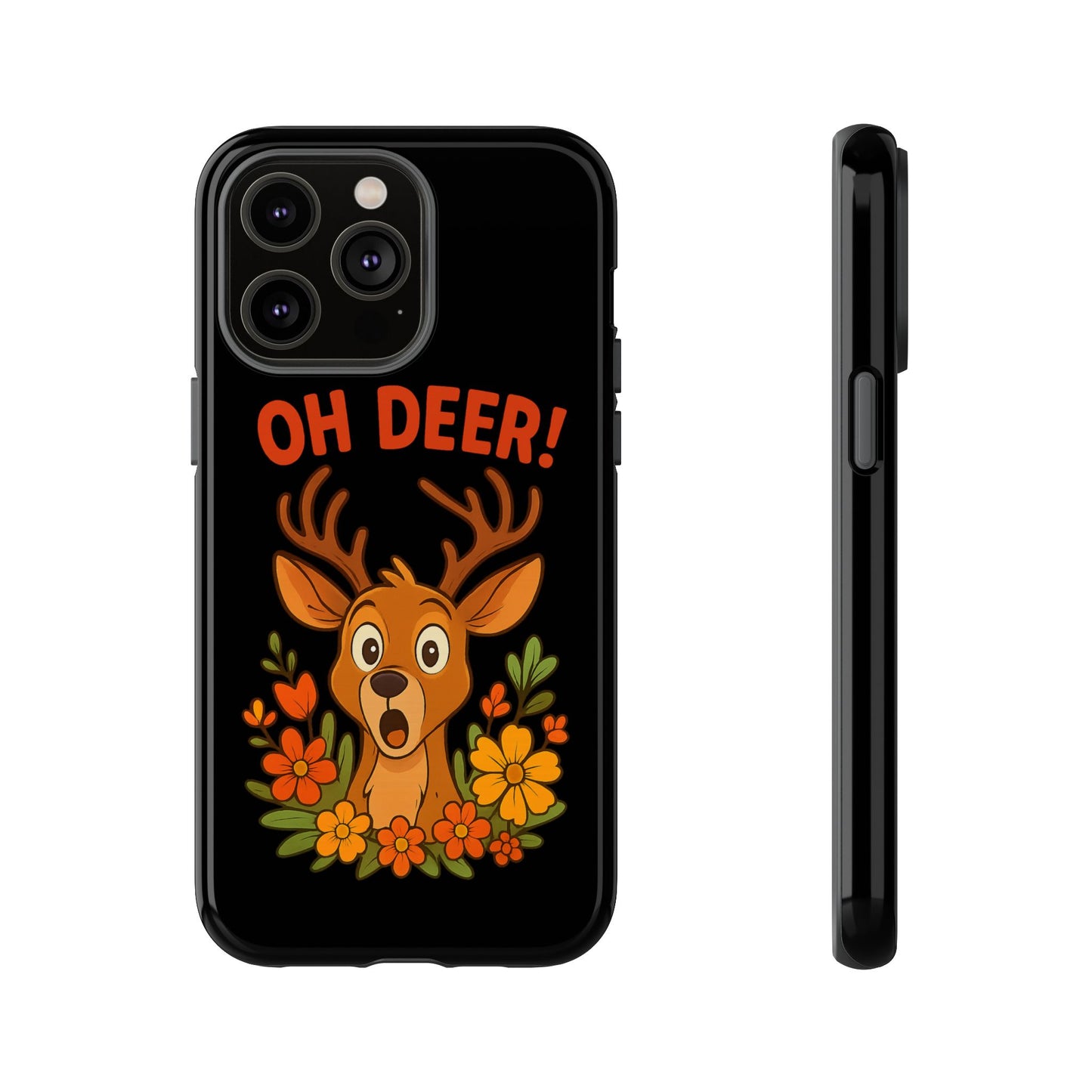 iPhone Case - Startled Deer 'Oh Deer' Nature Lover Phone Case Funny iPhone Accessory