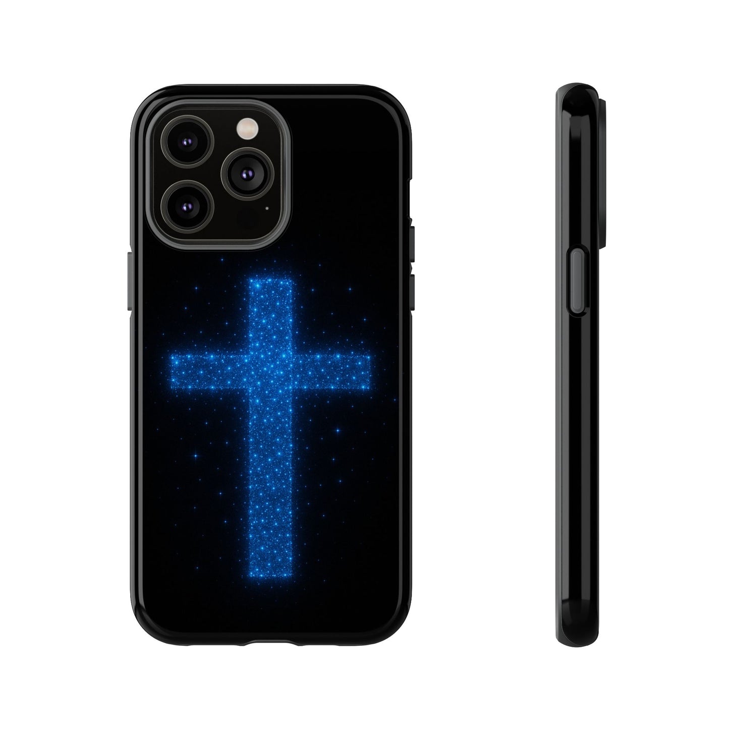 iPhone Case - Bioluminescent Cross Design Christian Phone Case Spiritual iPhone Case Gift for Believers