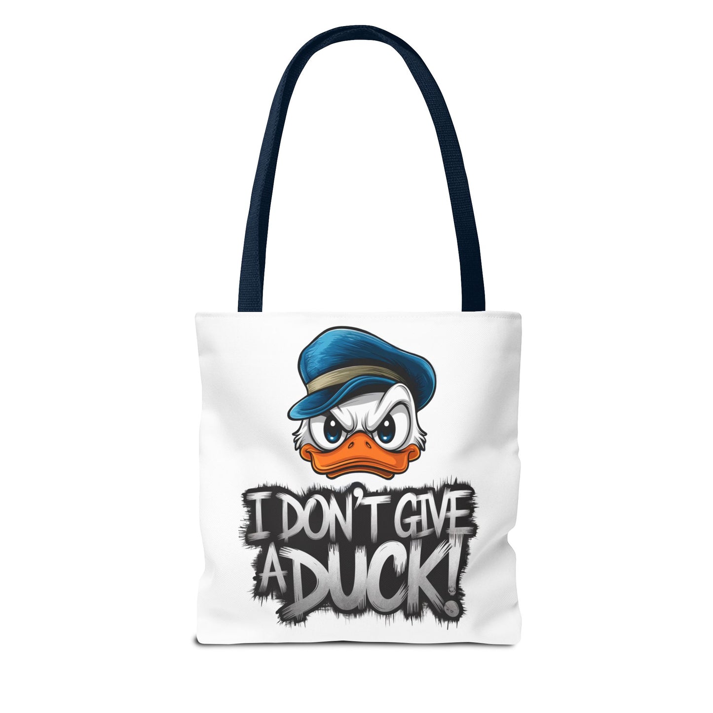 Funny Grumpy Duck Tote Bag | I Don’t Give A Duck Canvas Tote | Eco Reusable Cotton Gift Tote | Cute Animal Humor Market Bag