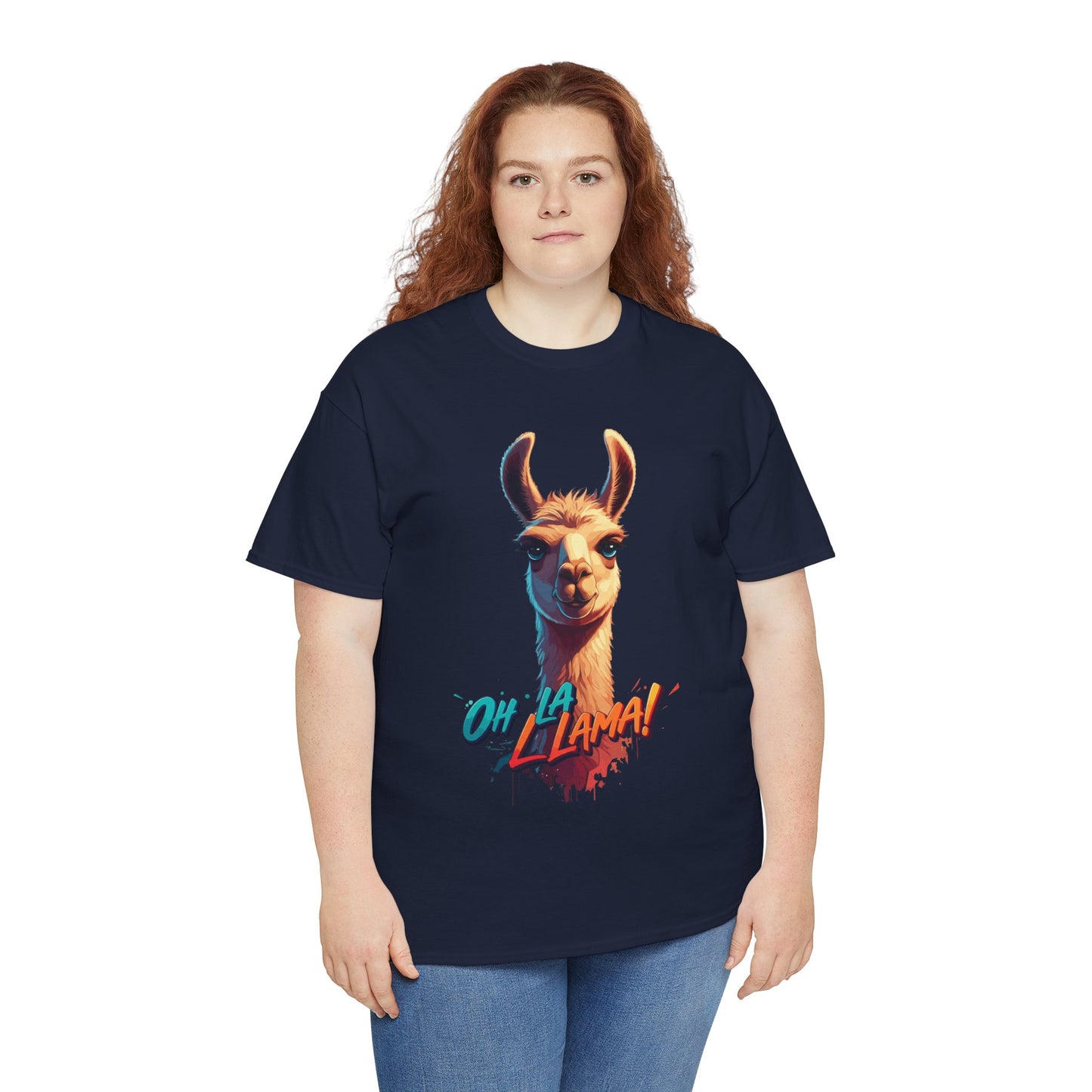 Oh la Llama Graphic Tee | Fun Llama T-Shirt, Cute Animal Lover Shirt, Llama Lover Gift, Quirky Party Tee, Trending Llama Fashion