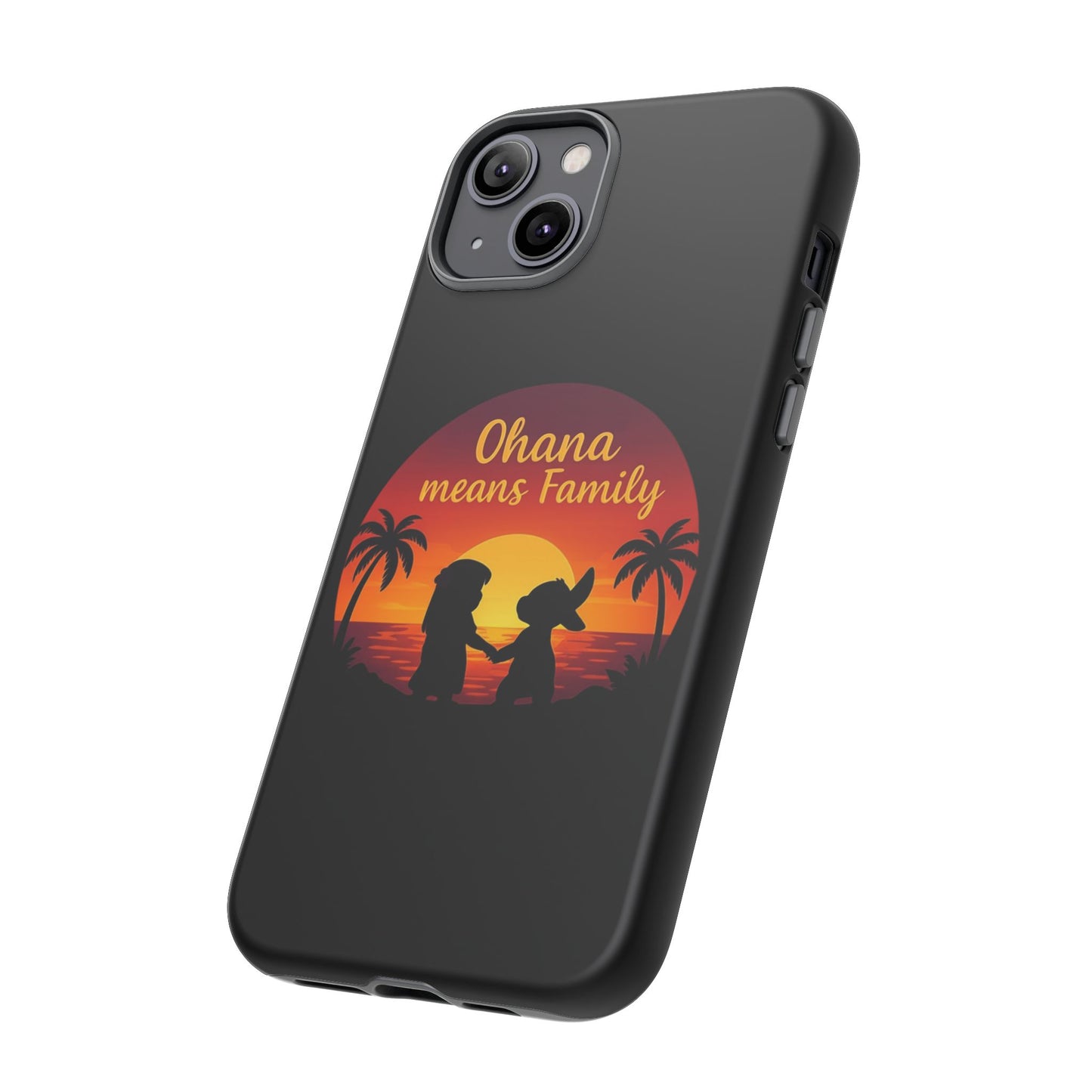 Ohana Means Family iPhone Case ā Lilo and Stitch-Inspired Cover ā Cute Tropical Gift ā Protective iPhone Case