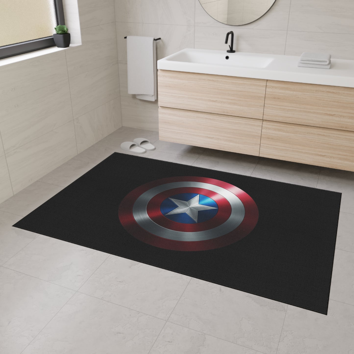 Floor Mat - Captain America Shield Design