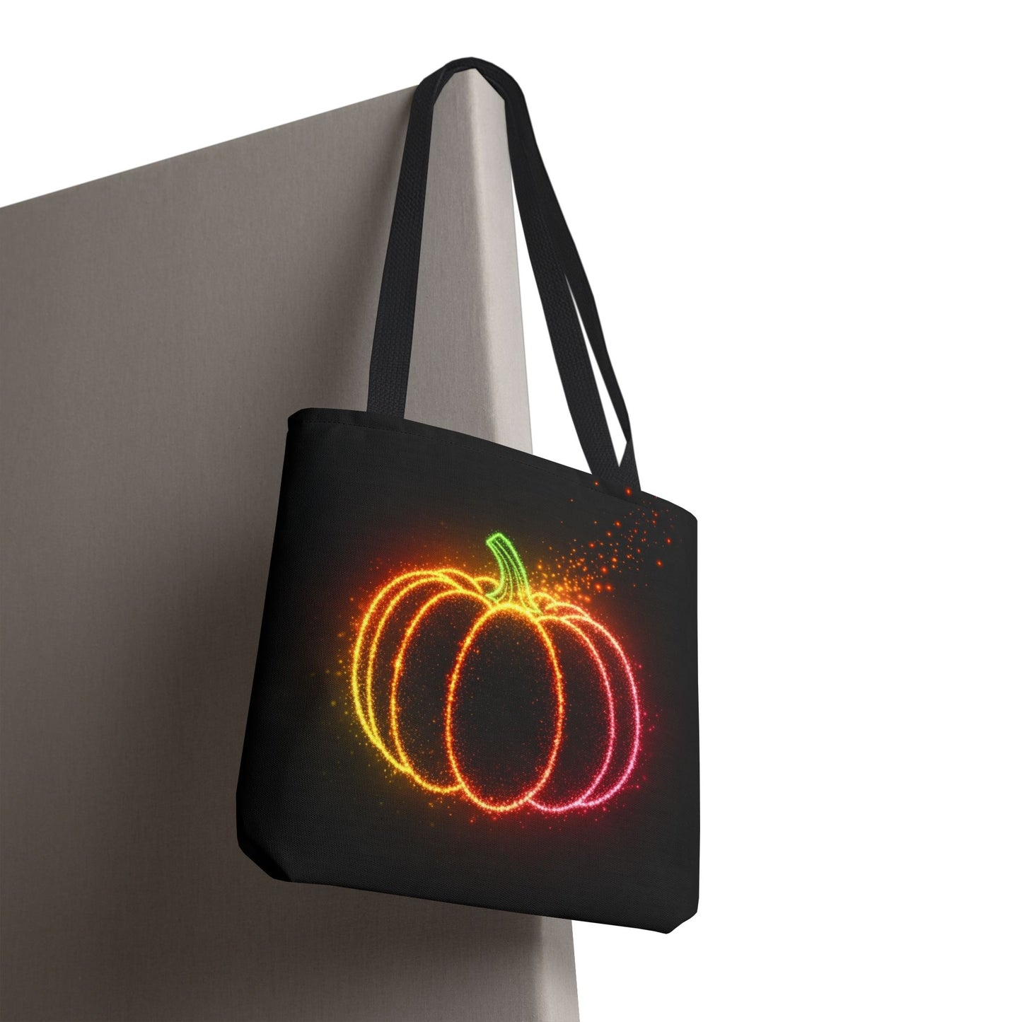 Neon Pumpkin Tote Bag, Halloween Tote, Fall Aesthetic Trick Or Treat Bag, Spooky Season Accessory, Pumpkin Bag, Fall Gift Idea