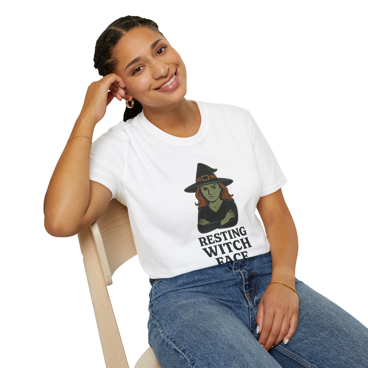 Resting Witch Face T-Shirt • Funny Halloween Witch Tee • Cozy Spooky Season Graphic Tee • Autumn Witch Shirt • Witches Aesthetic Fashion
