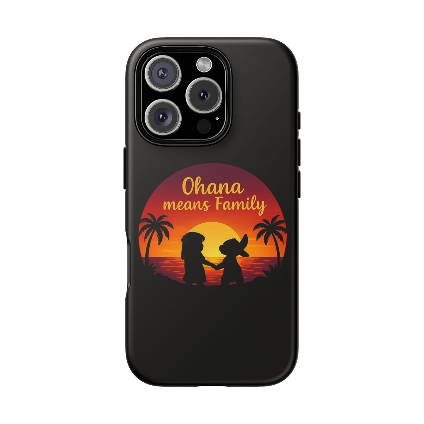 Ohana Means Family iPhone Case ā Lilo and Stitch-Inspired Cover ā Cute Tropical Gift ā Protective iPhone Case