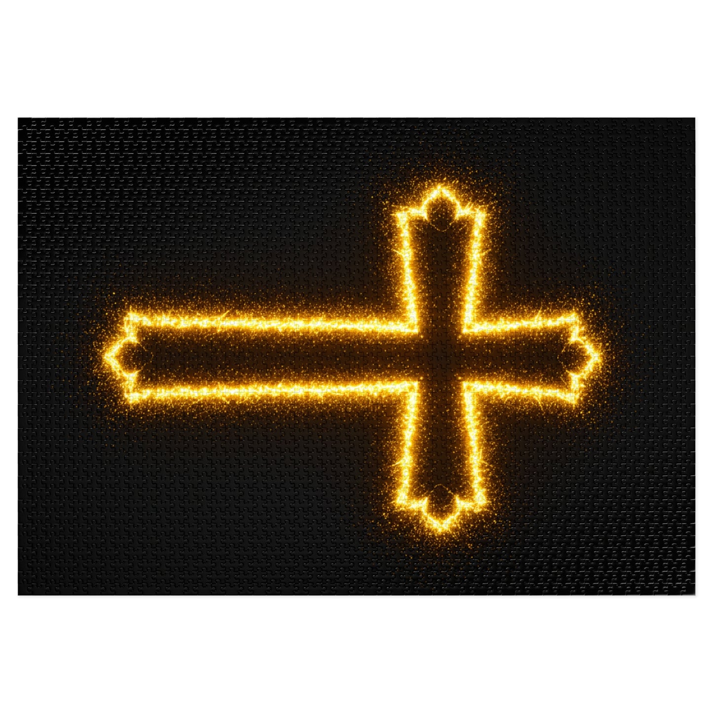 Jigsaw Puzzle - Glowing Cross Design