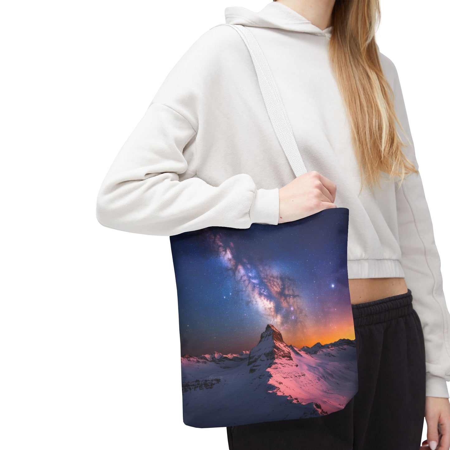 Stunning Mountain Galaxy Tote Bag - Nature Lover's Eco-Friendly Bag