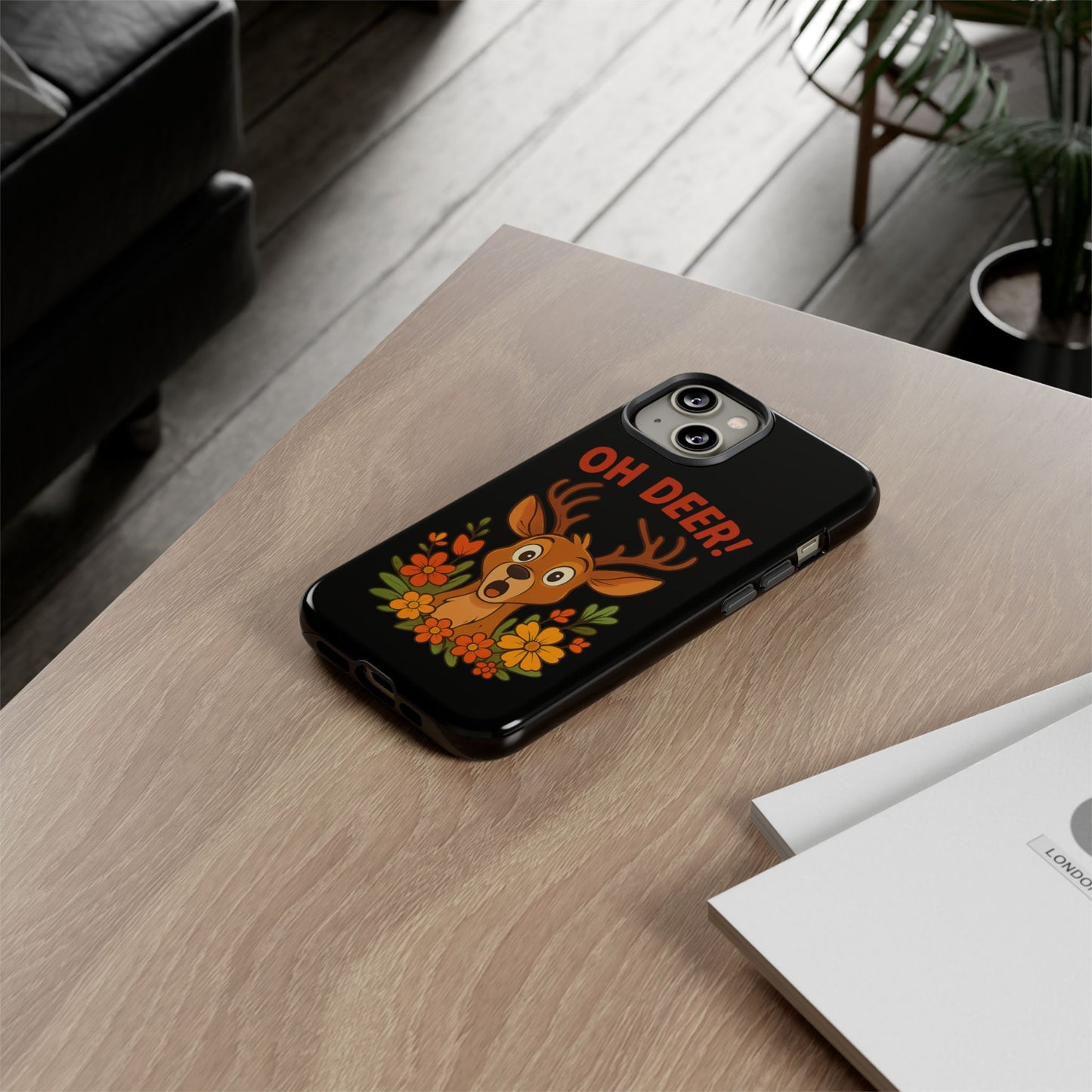 iPhone Case - Startled Deer 'Oh Deer' Nature Lover Phone Case Funny iPhone Accessory