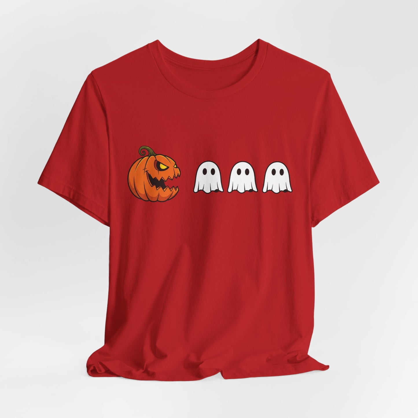 Pumpkin Pac-Man Shirt, Halloween Arcade Tee, Pumpkin Chase Ghosts Tee, Retro Gaming Halloween, Spooky Season Shirt, Vintage Game Pumpkin Top