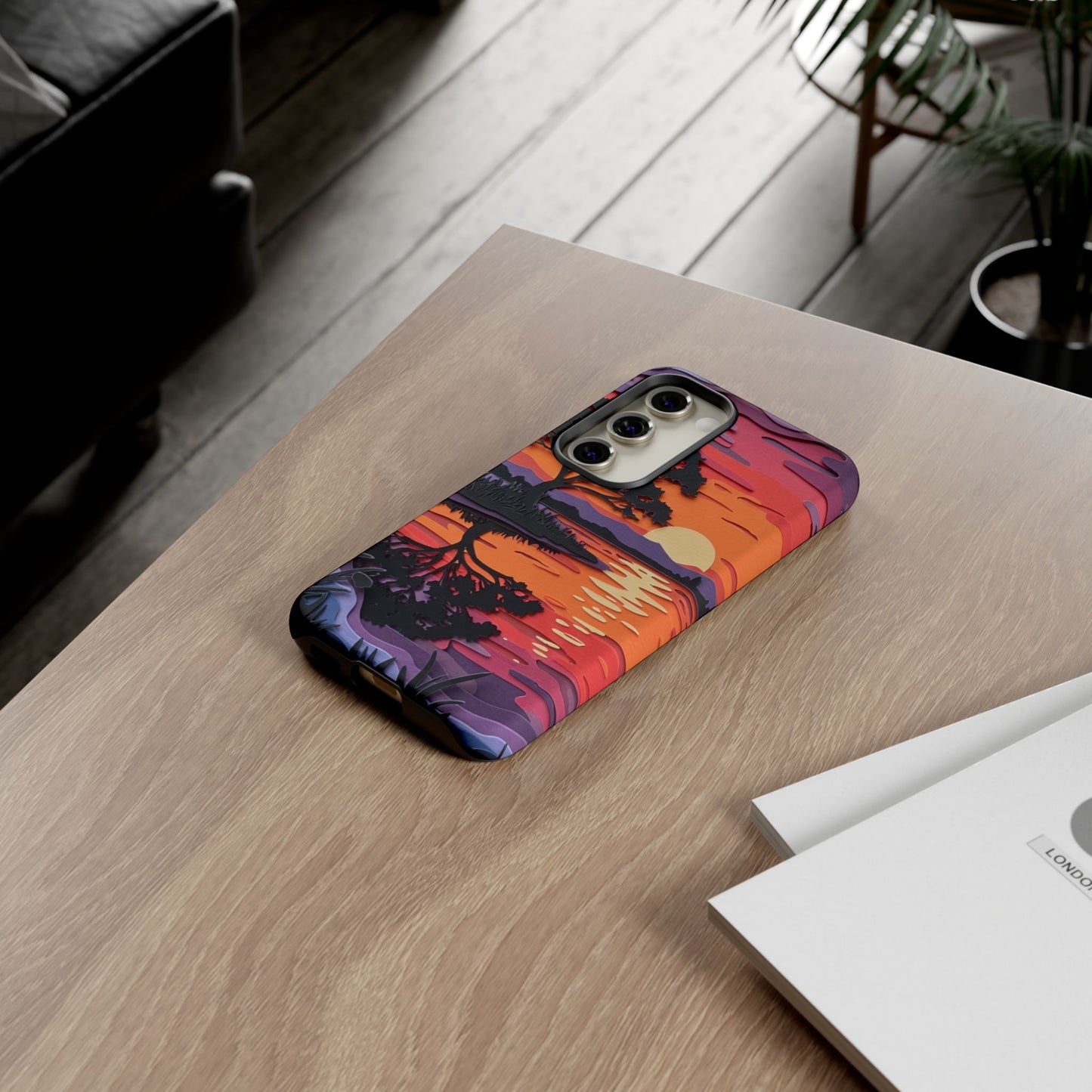 Samsung Galaxy Case - Colorful Paper Art Sunset