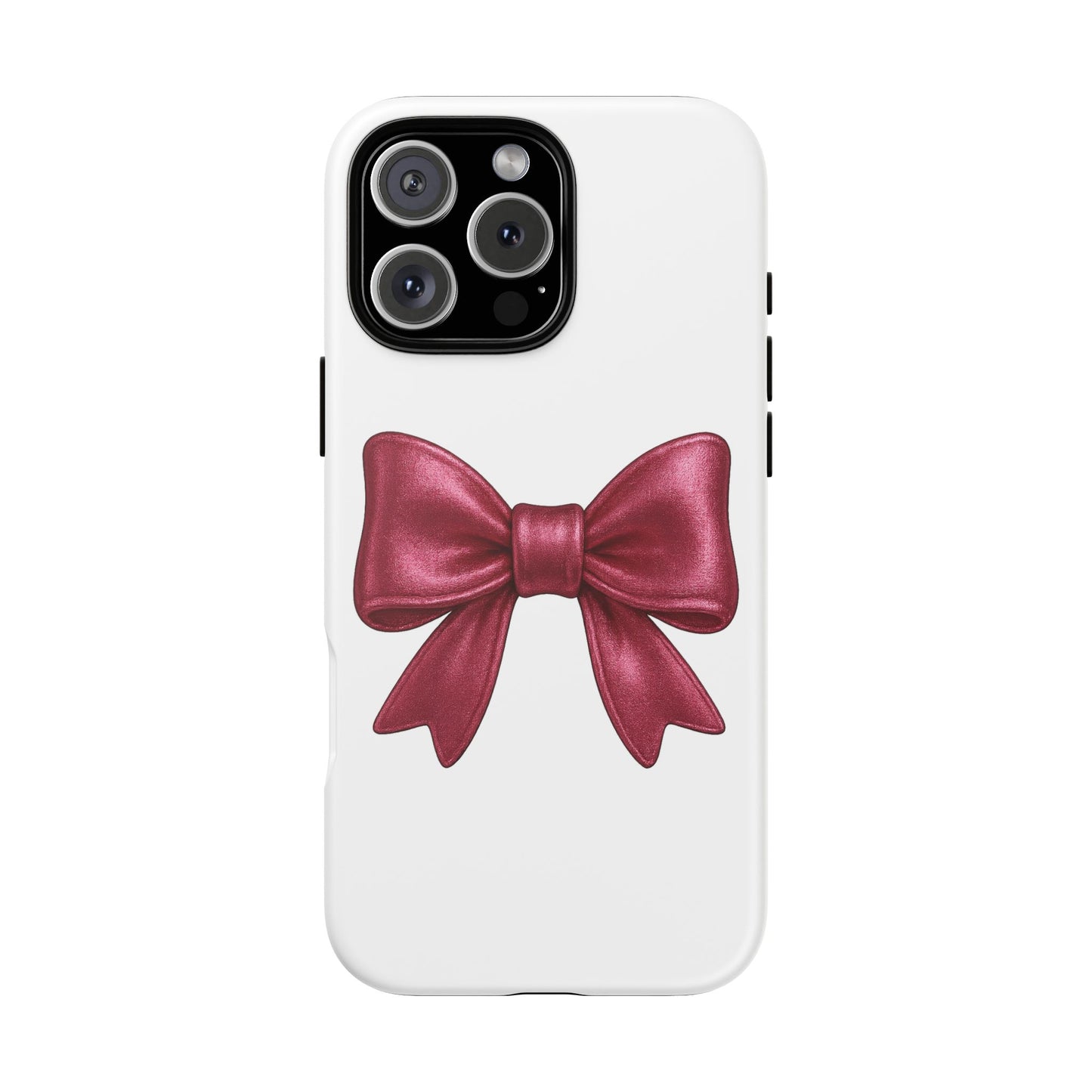 Pink Bow iPhone Case – Cute Girly Phone Cover – Glossy Ribbon Coquette Case – Soft Girl Aesthetic Accessory – Gift for Her iPhone